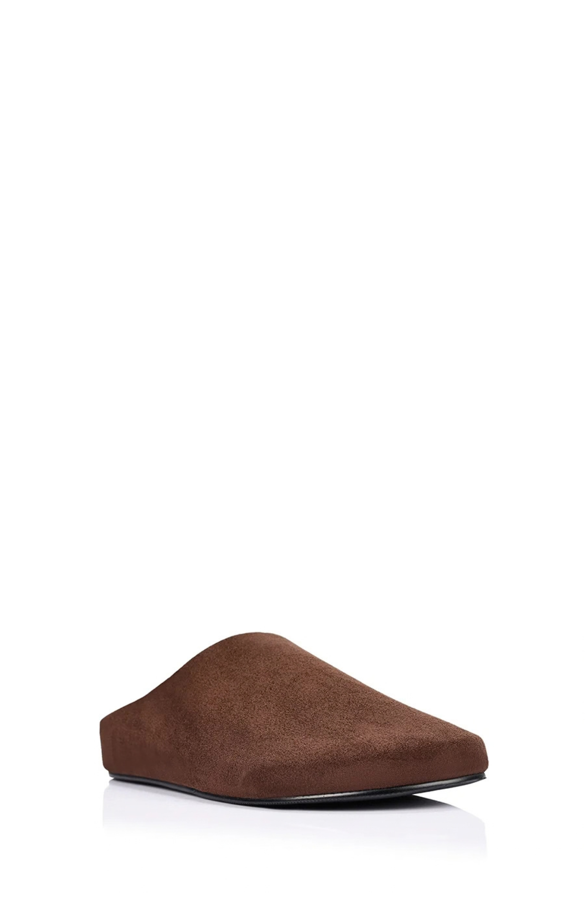 Terry Closed Toe Mules Chocolate Brown Micro