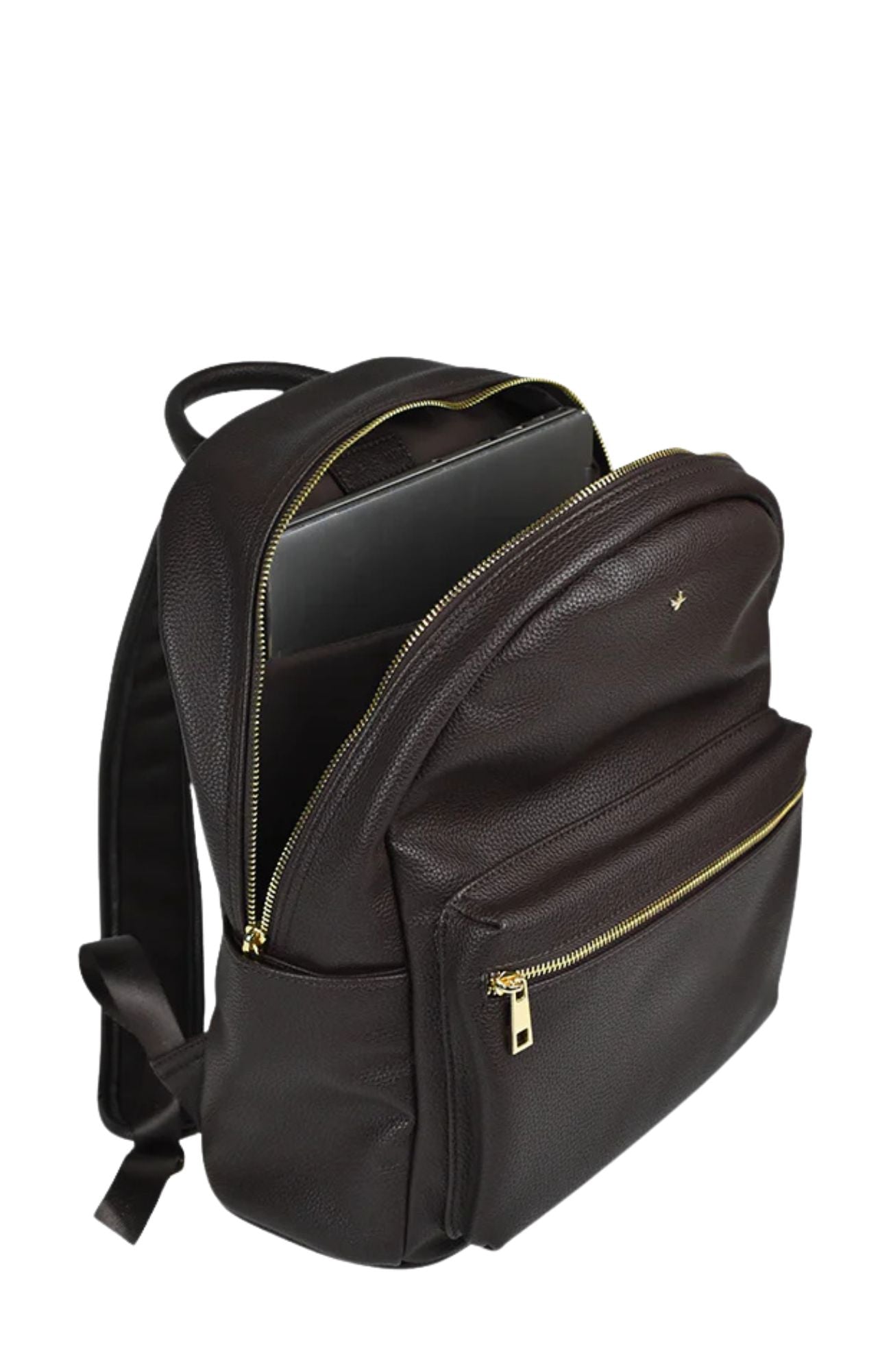 Tyler Backpack Chocolate Pebble Gold