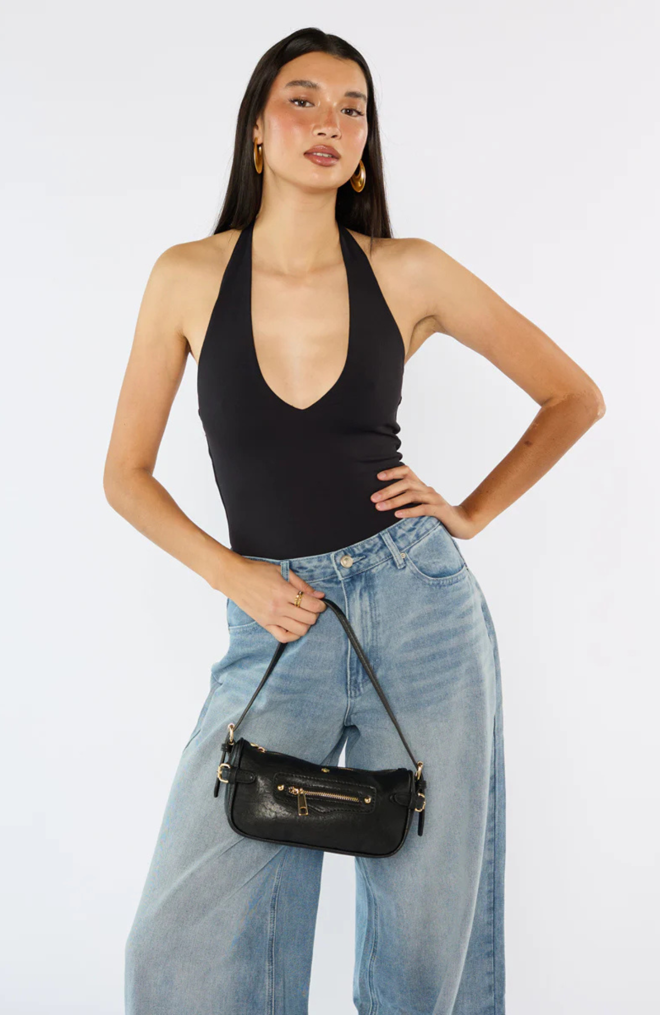 Cardi Bag Black Grain Gold