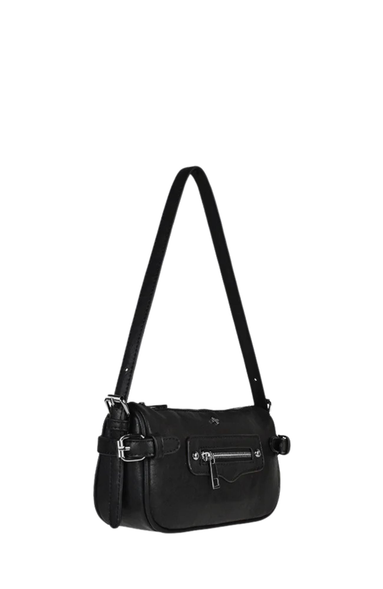 Cardi Bag Black Grain Silver