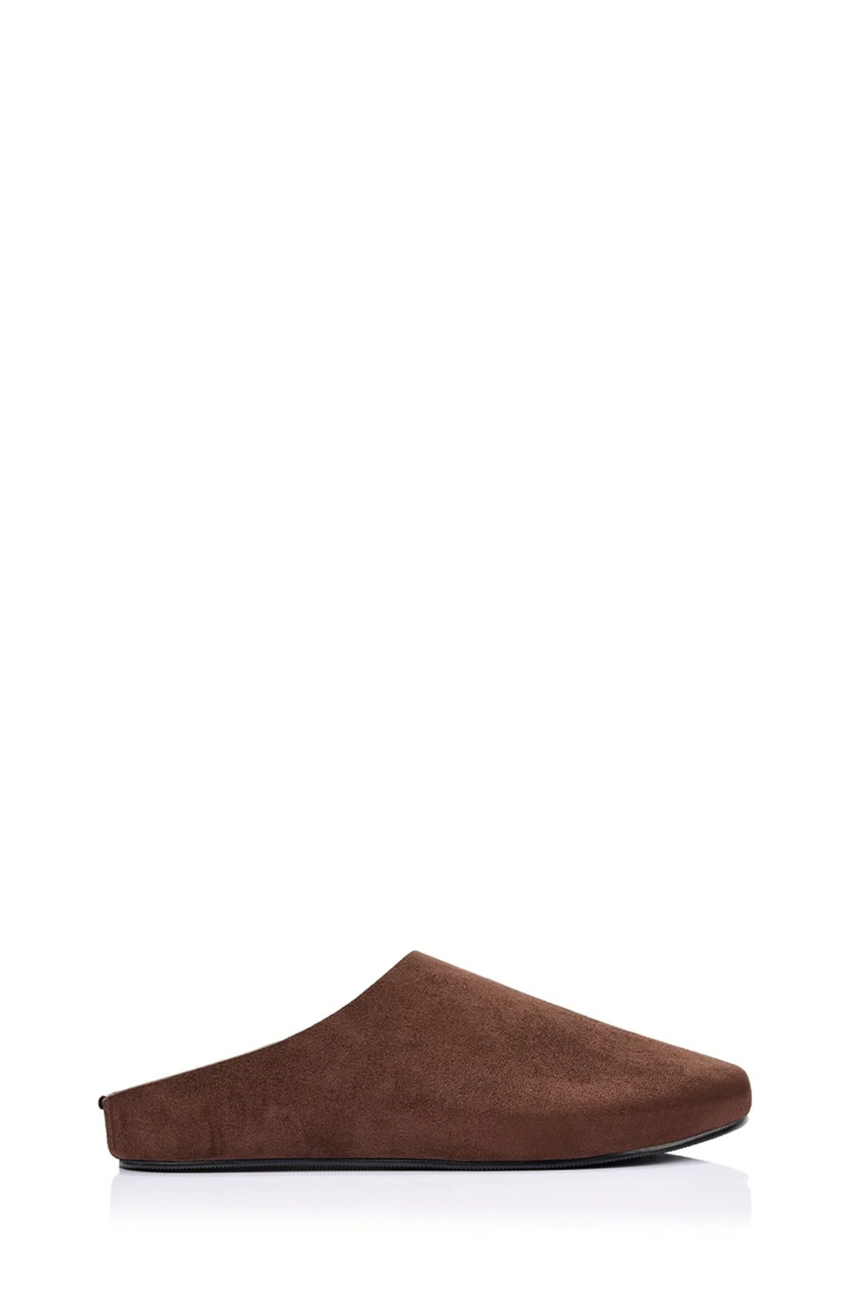 Terry Closed Toe Mules Chocolate Brown Micro