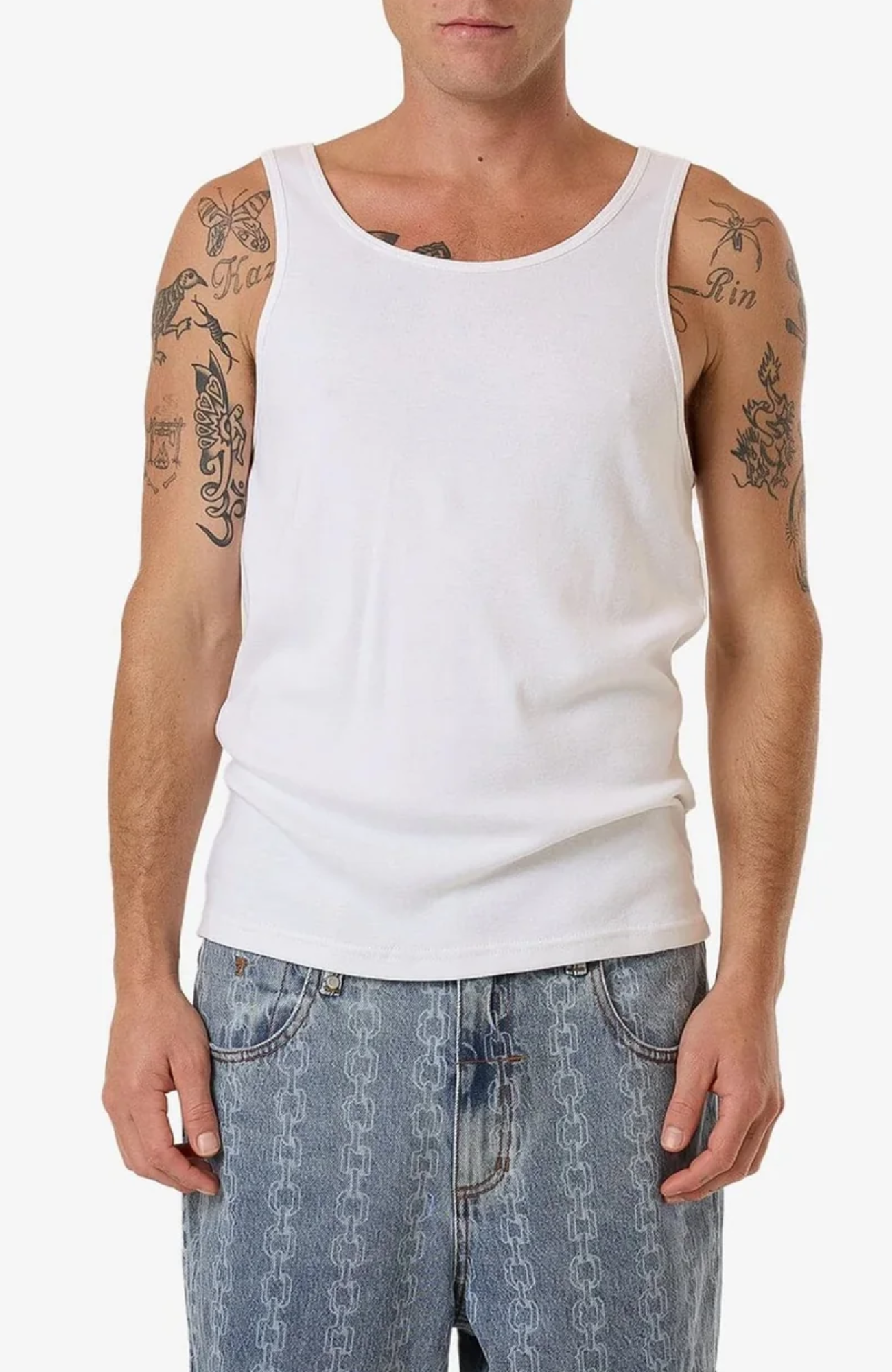 Endless Rib Tank White