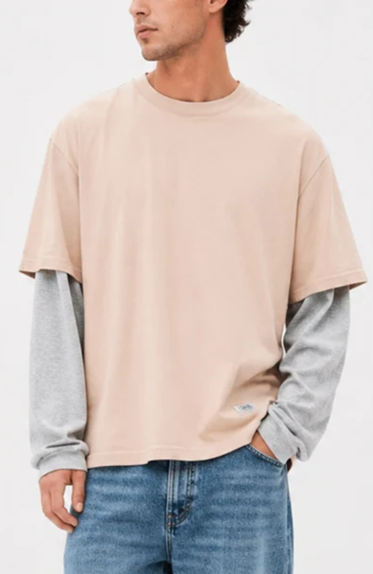 Layered Long Sleeve Beige