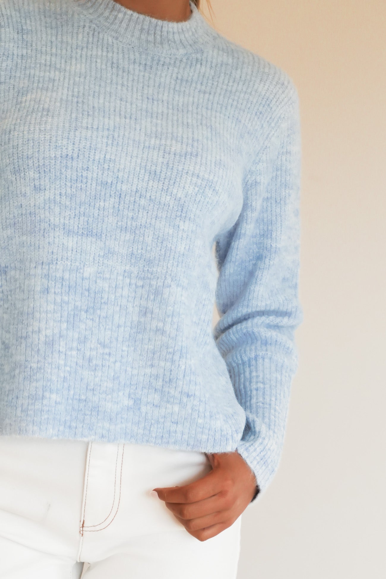 Marli Boxy Rib Knit Pale Blue