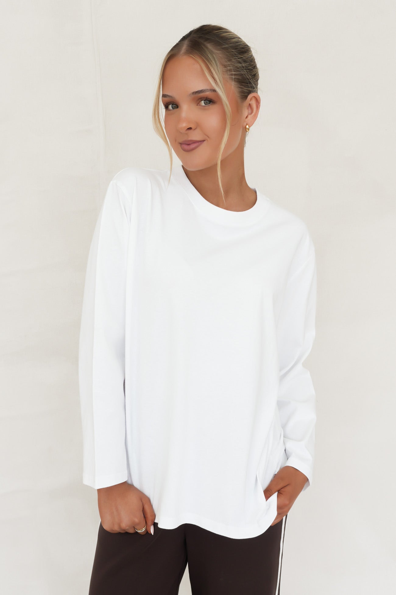 Marlowe Long Sleeve Top White