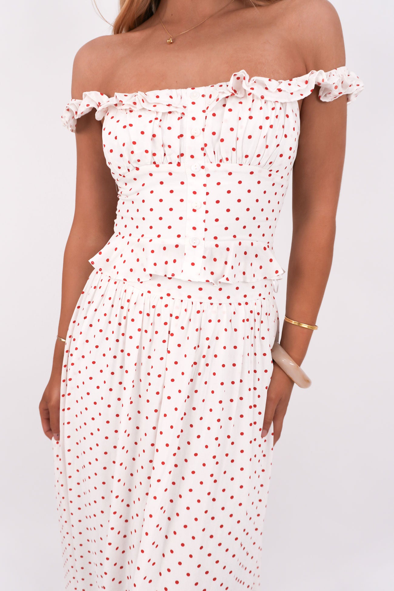 Mattina Set Red Polka Dot