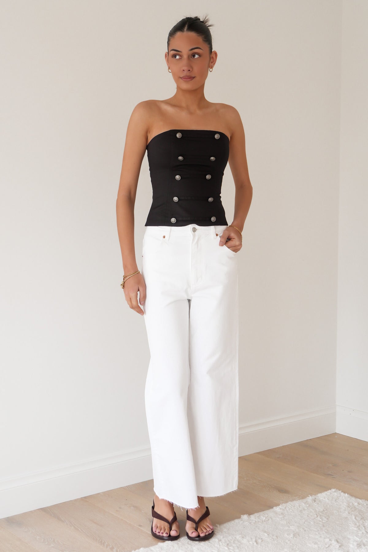 Meaghan Strapless Top Black