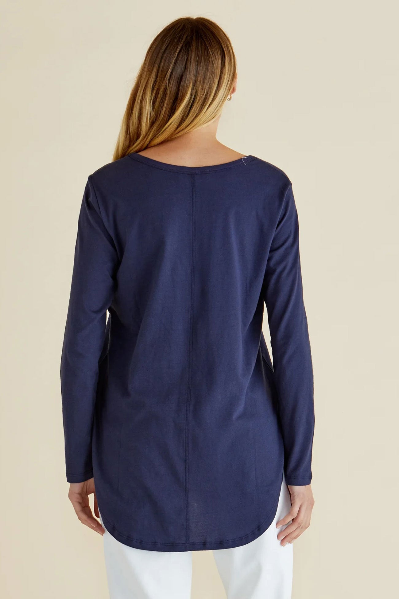 Megan Long Sleeve Top Navy