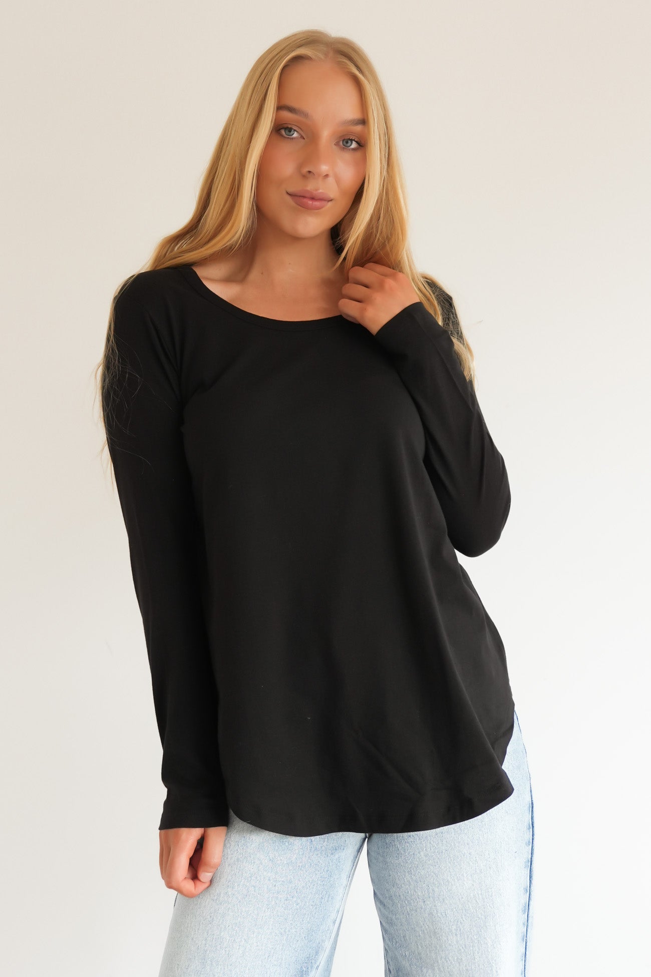 Megan Long Sleeve Top Black