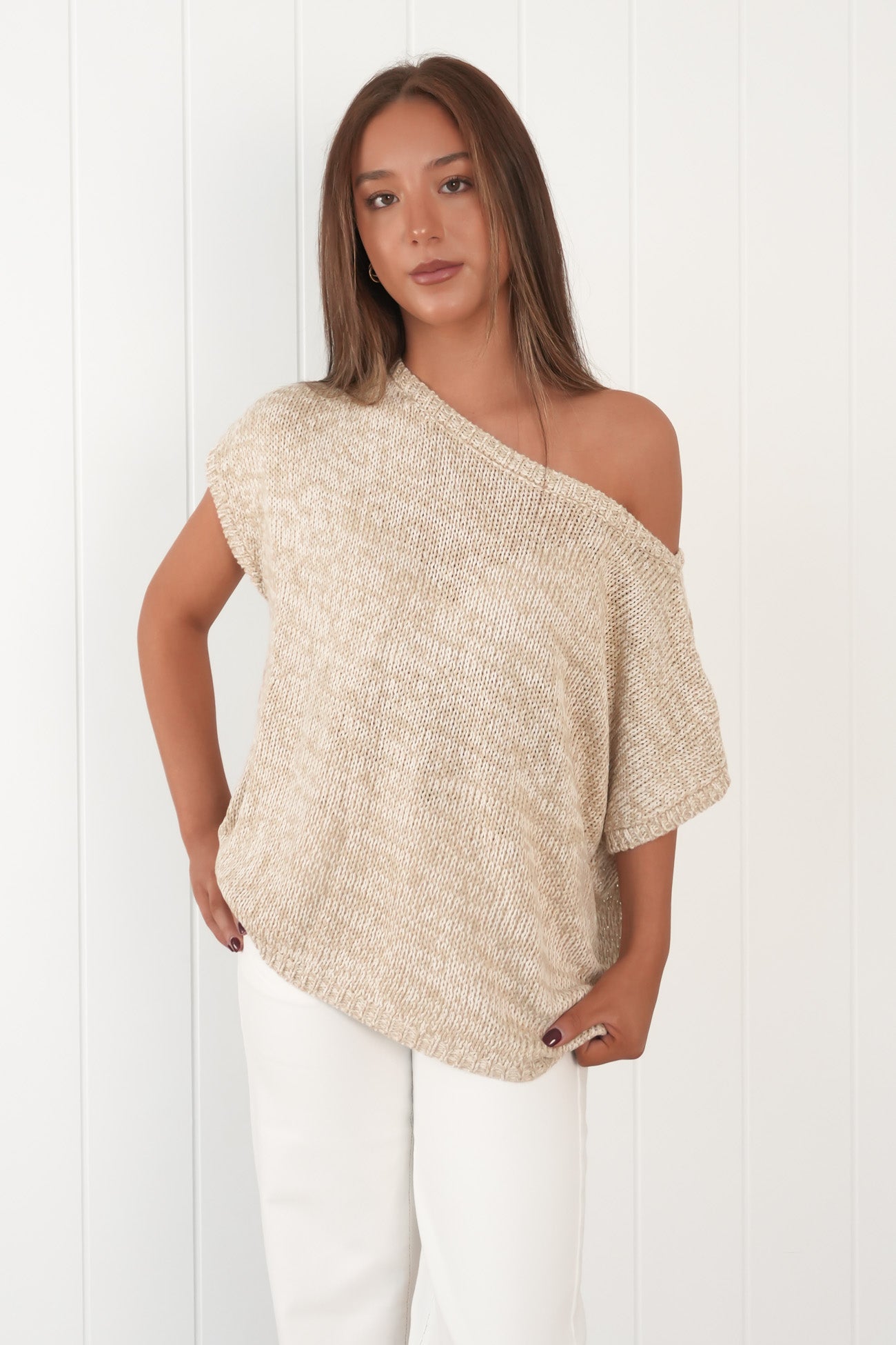 Melaney Knit Top Oat