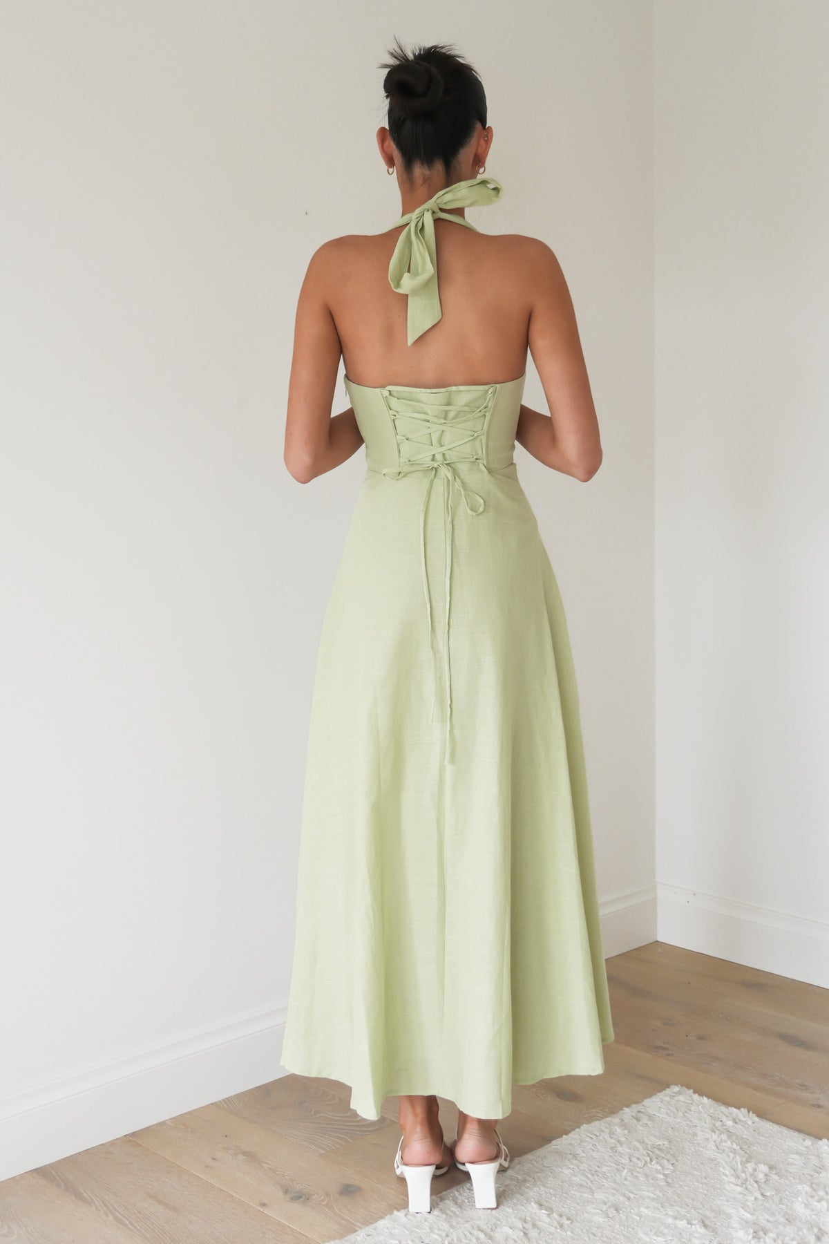 Merritt Halter Maxi Dress Sage