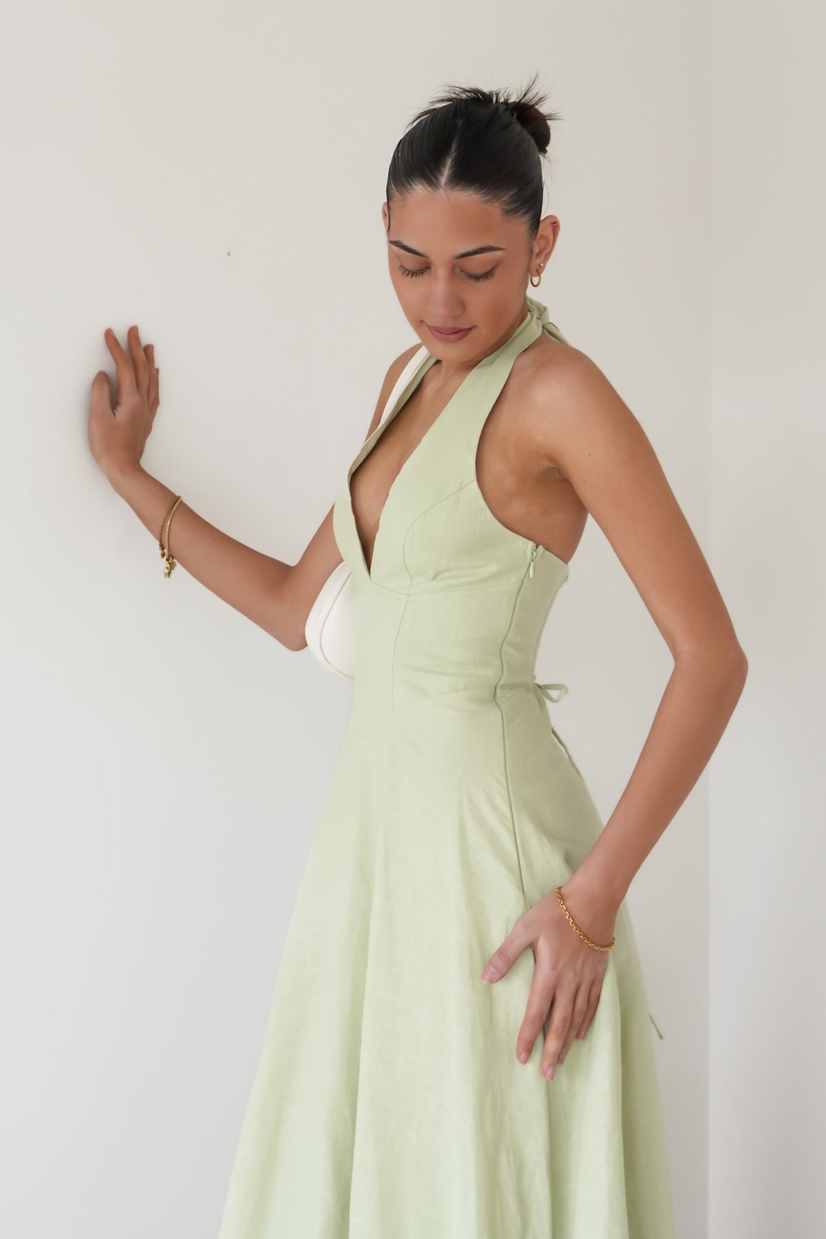Merritt Halter Maxi Dress Sage