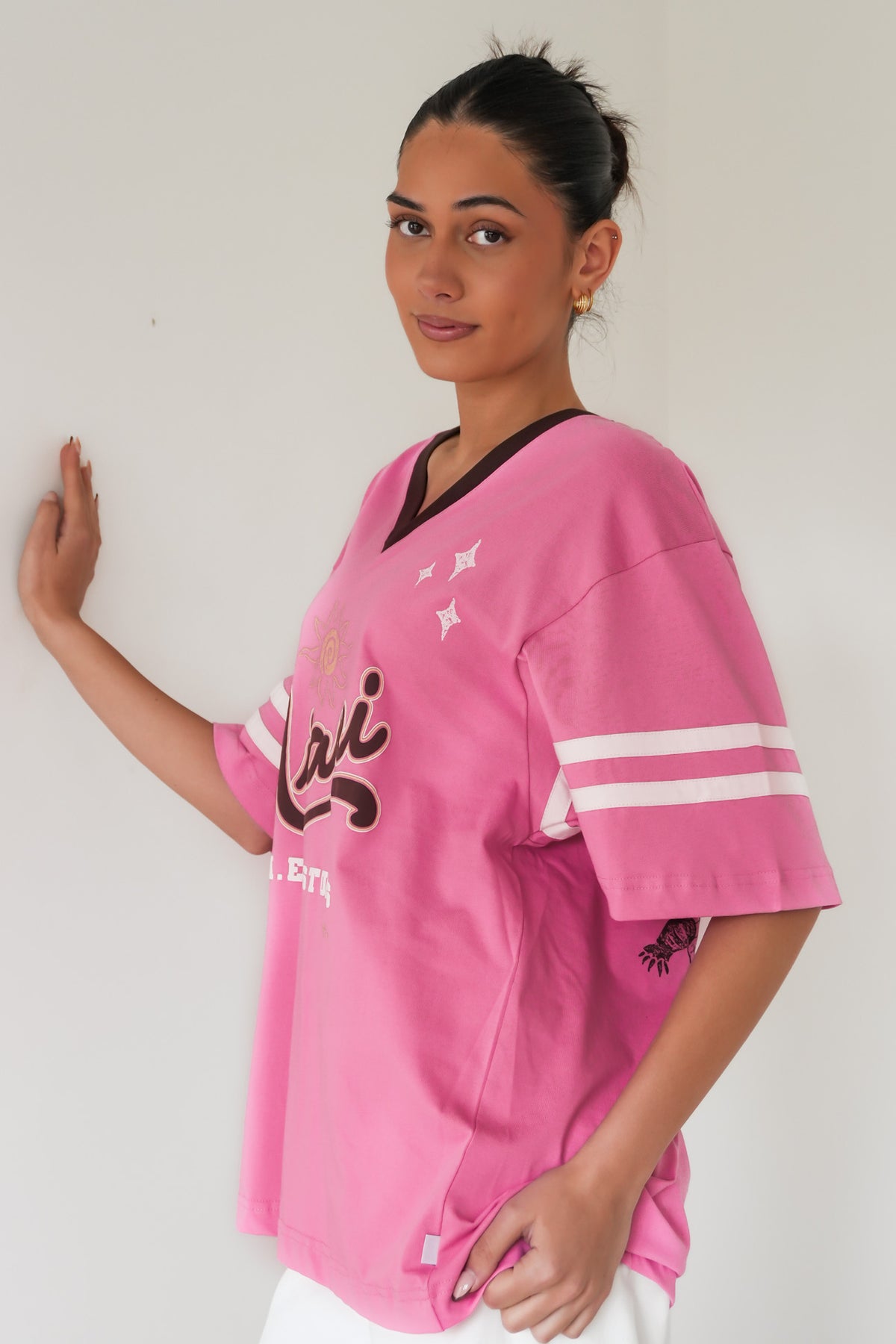 Miami Studios Oversized Vee Tee Orchid