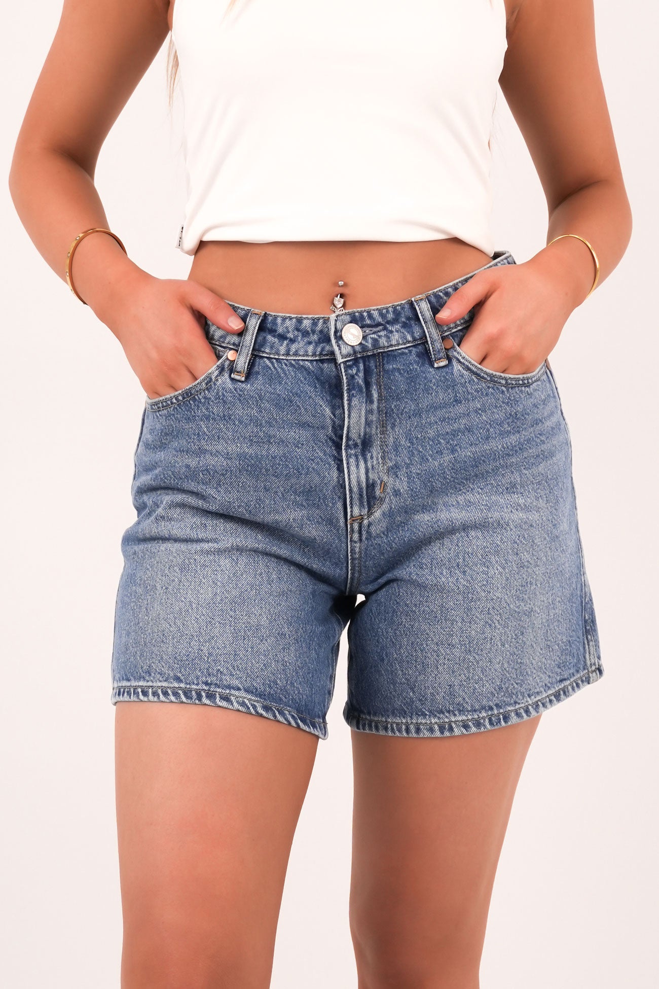 Mid A-Line Short Blue Rebel