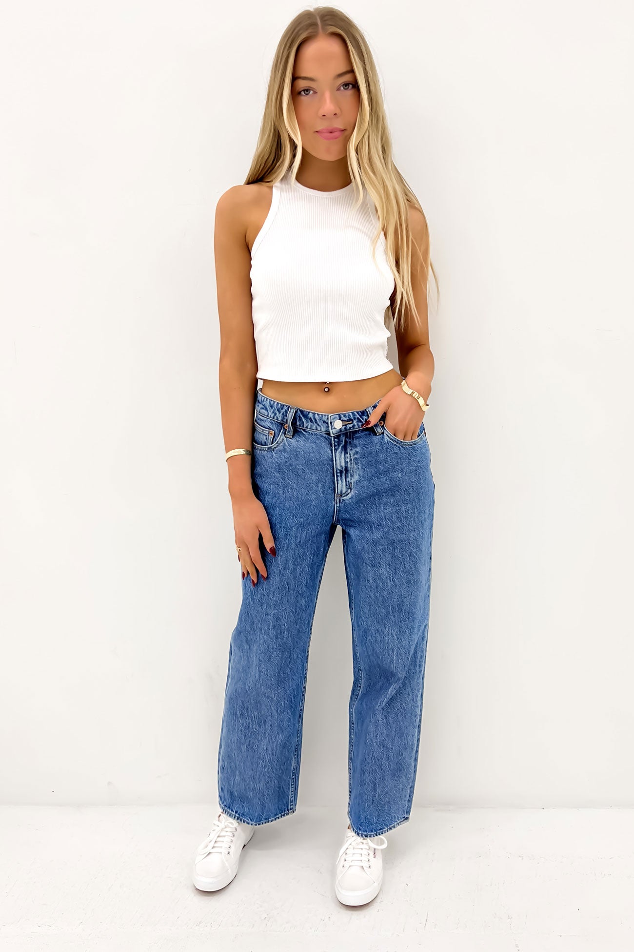 Mid Baggy Jean Bold Blue f2