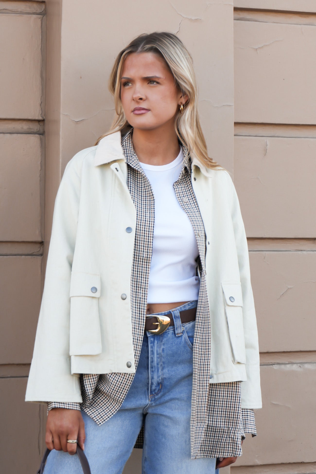 Miller Denim Jacket Beige