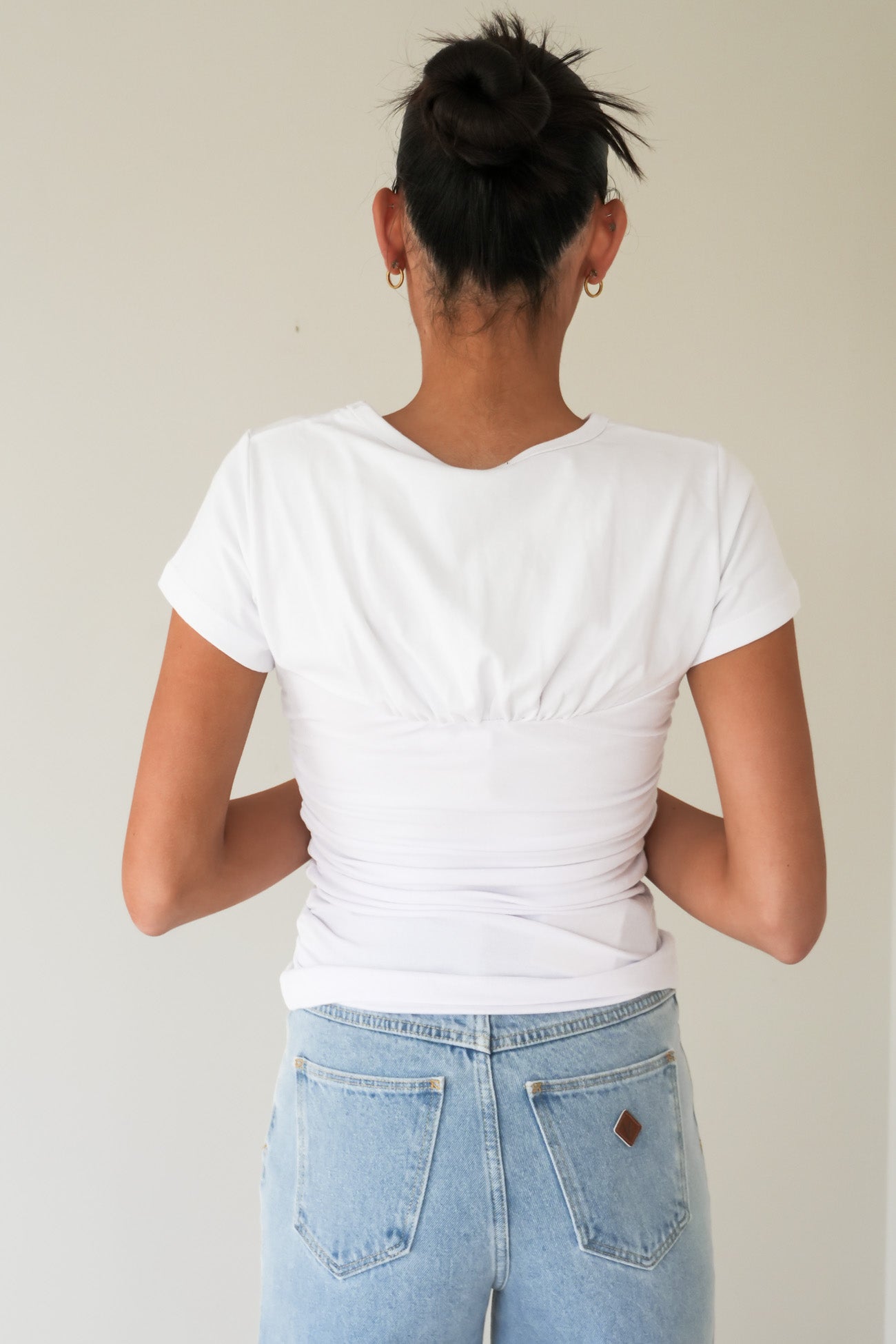 Mimi Ruched Top White