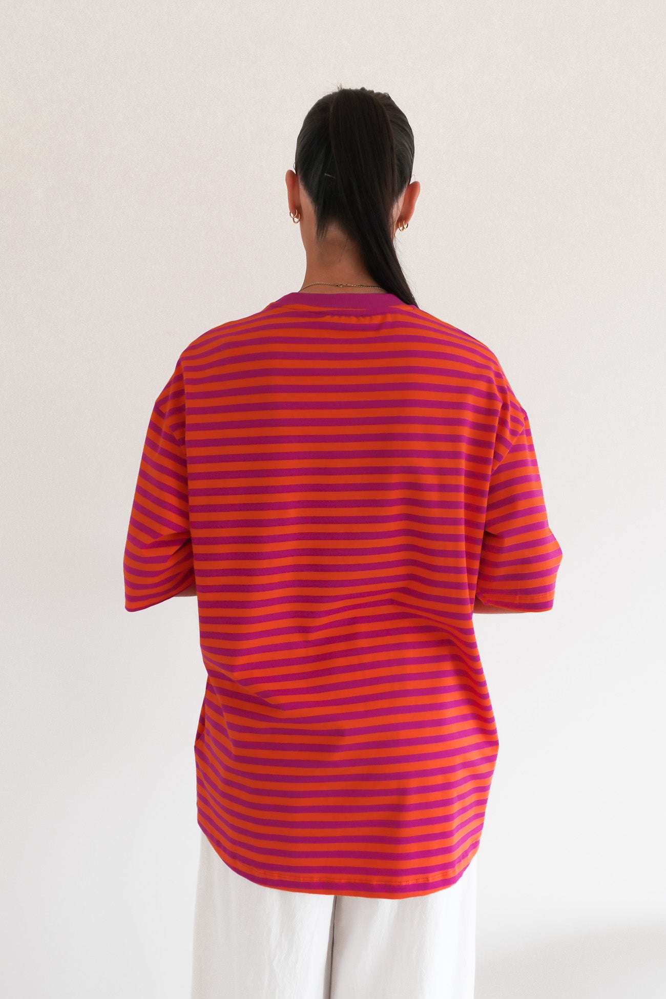 Mimi Tee Magenta Stripe