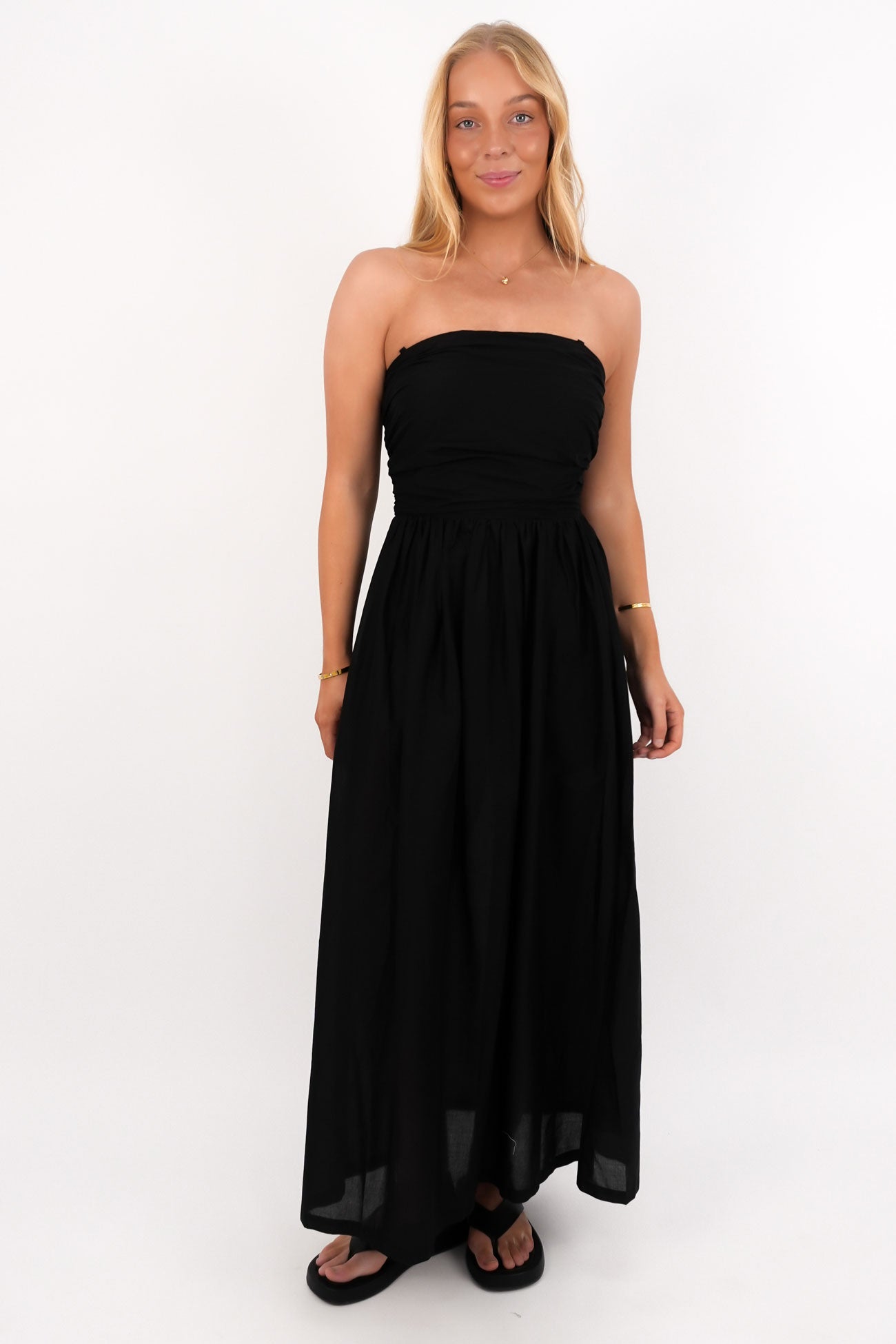 Mina Strapless Dress Black