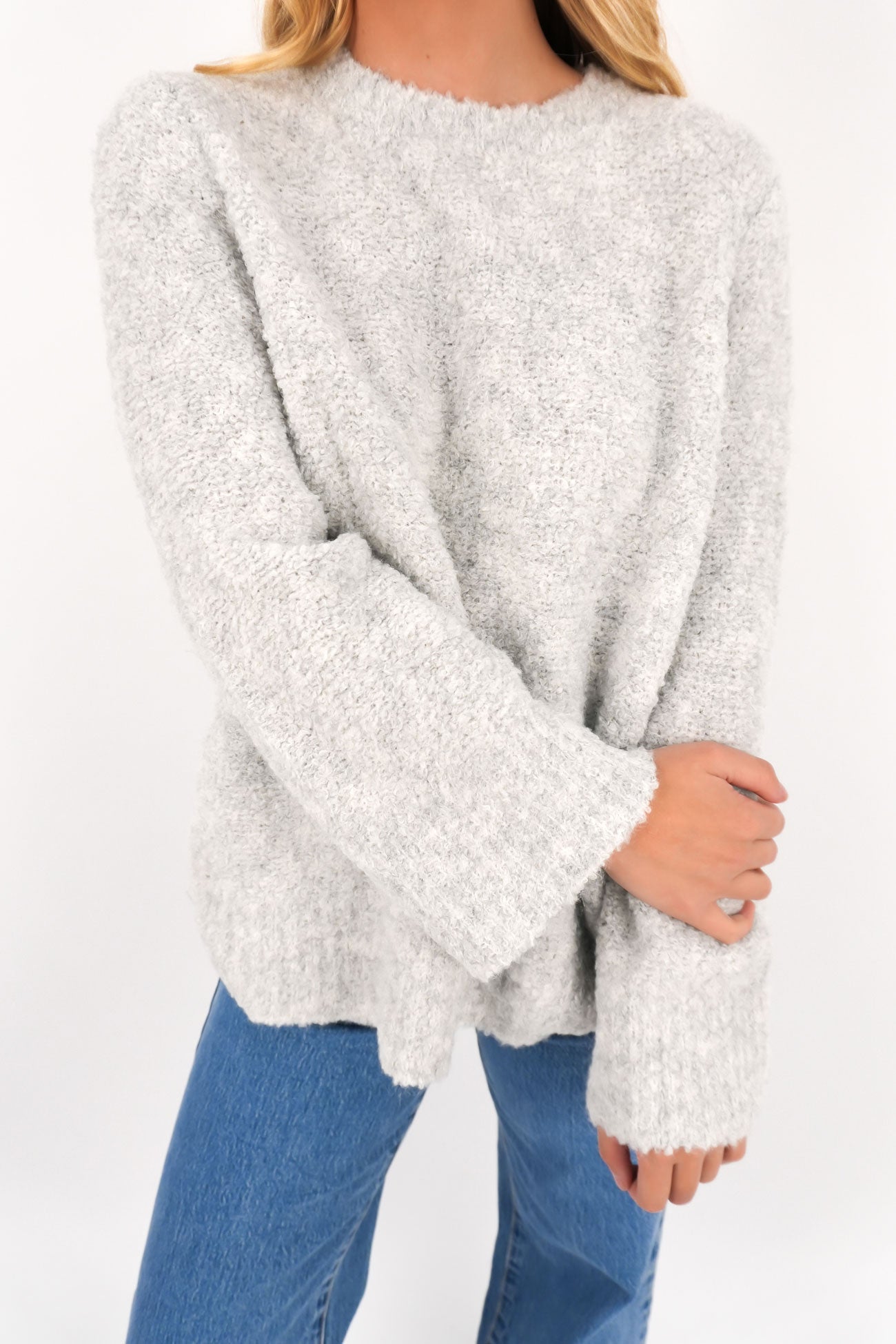 Mindie Knit Crew Mid Grey