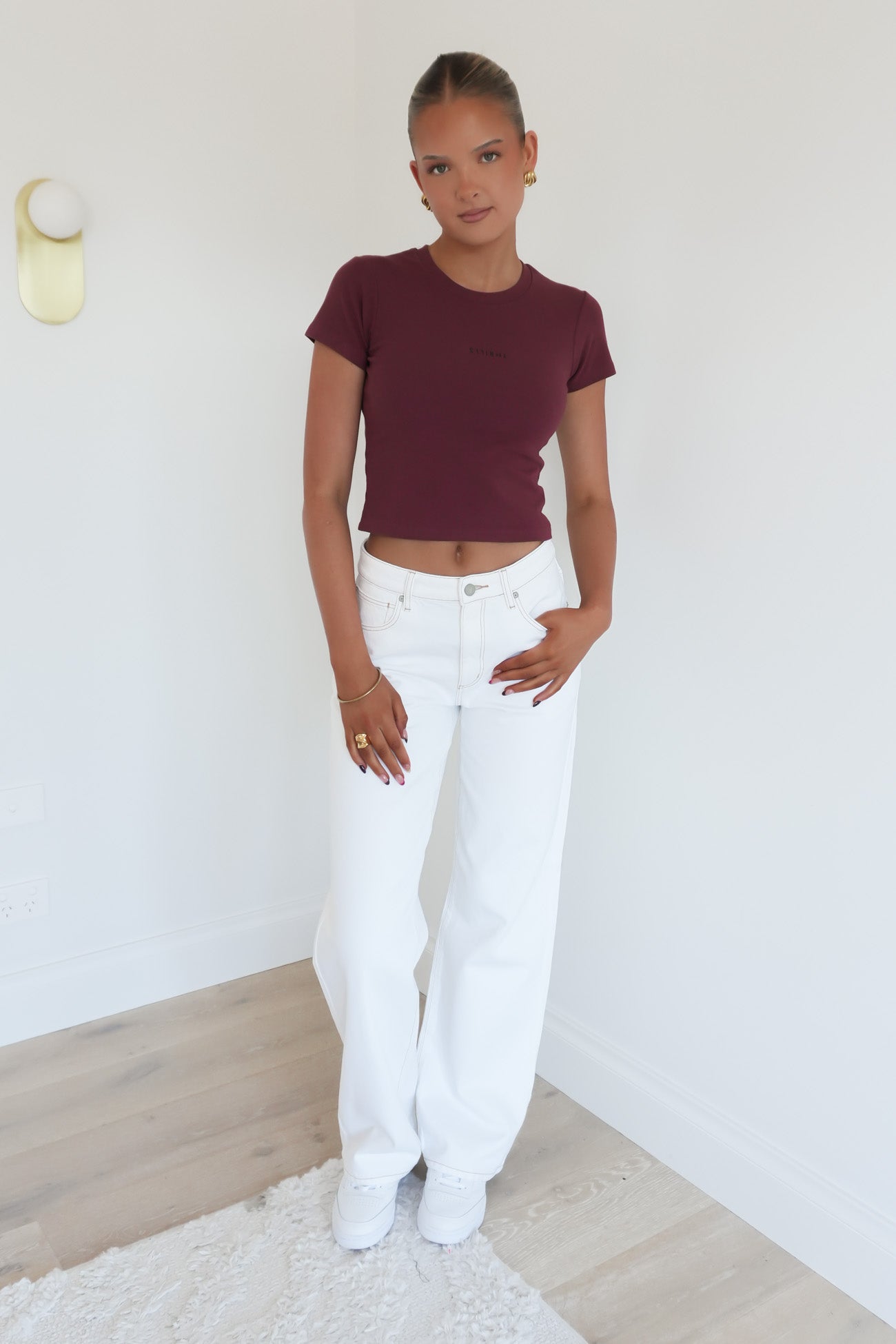 Minimal Thrills Mini Tee New Maroon