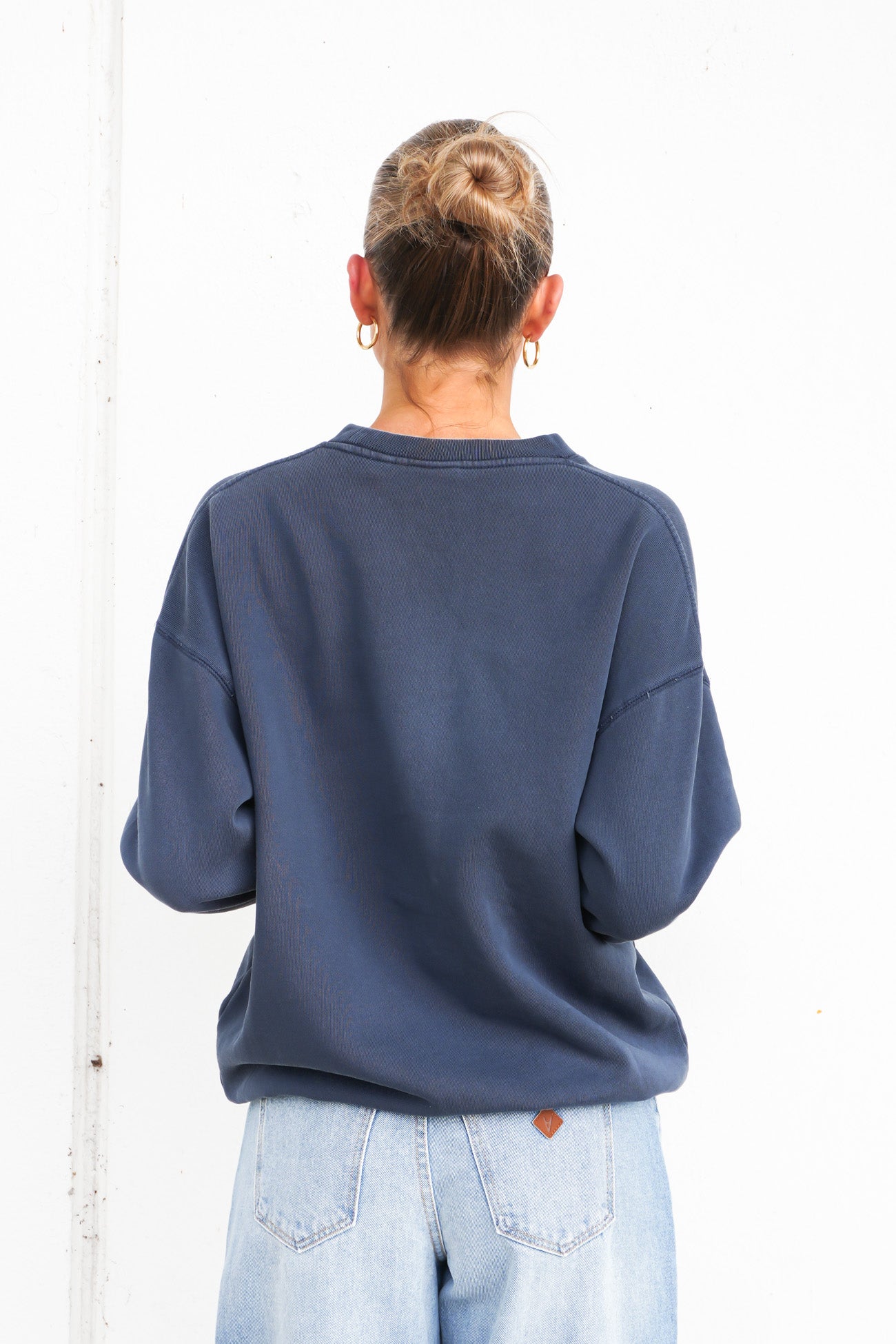 Minimal Thrills Slouch Crew Heritage Navy
