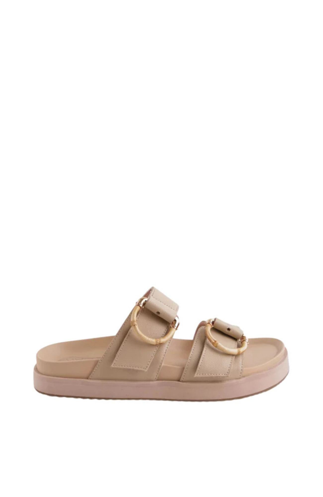 Mint Leather Slide Camel