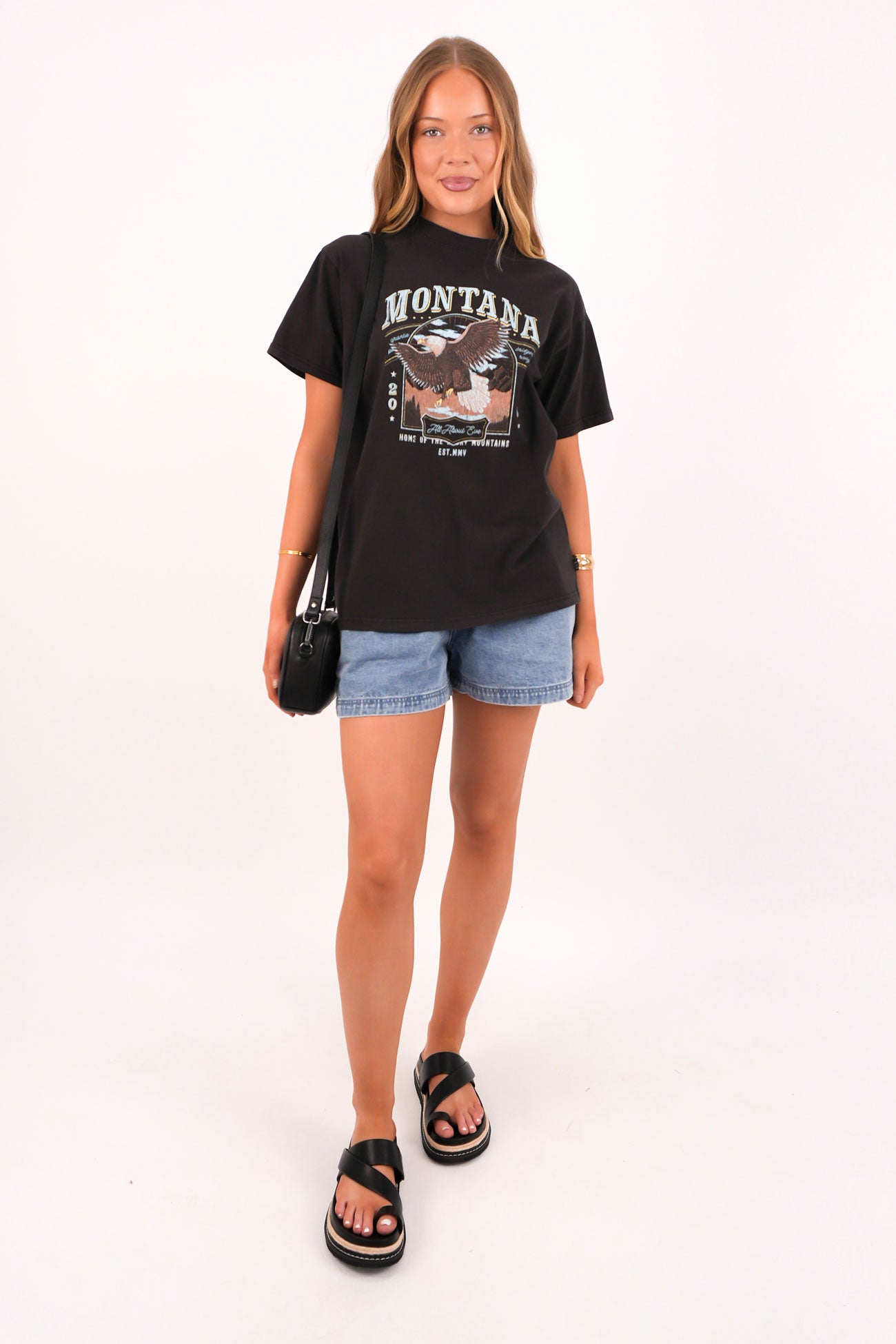 Montana Relaxed Tee Washed Black