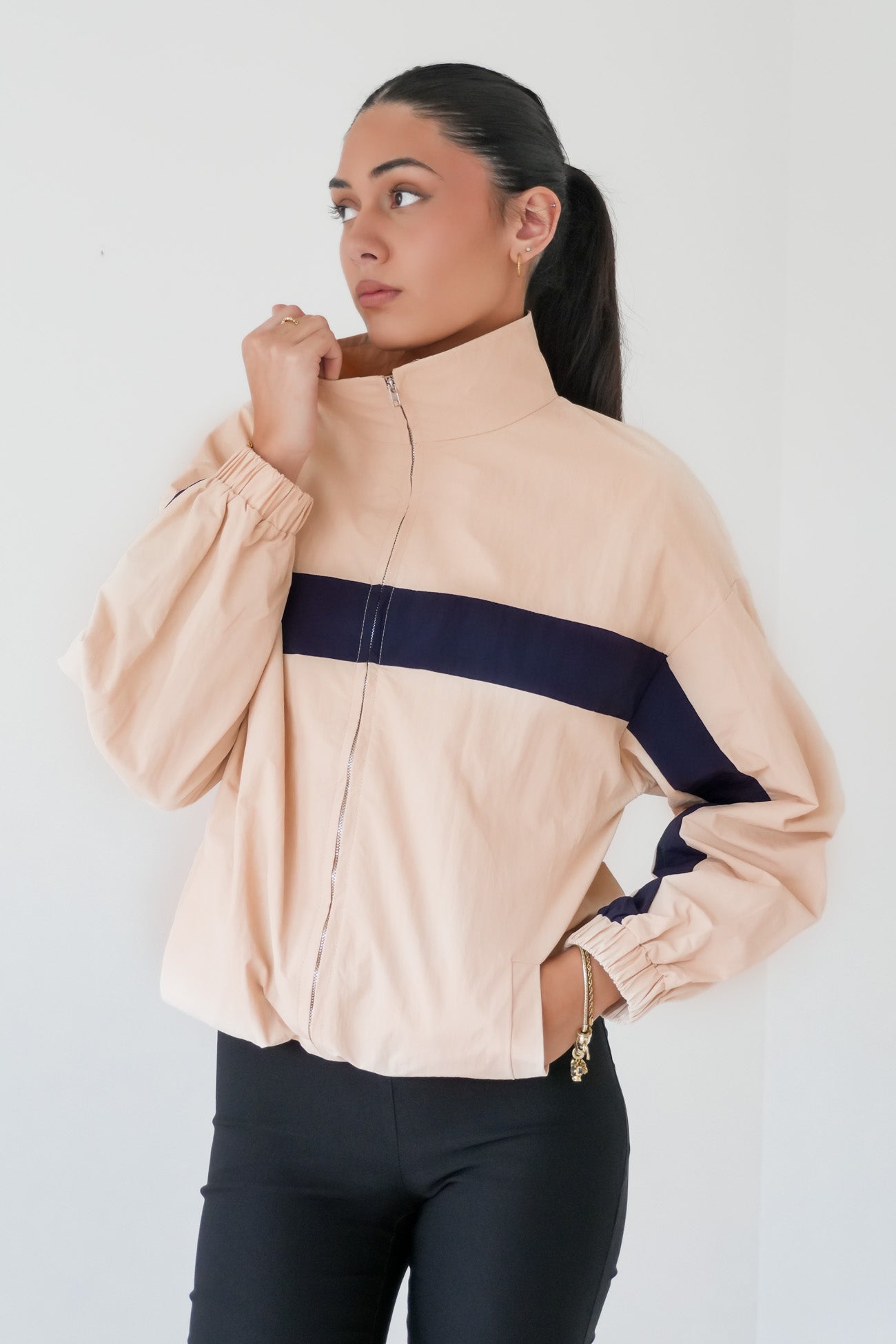 Monte Jacket Beige Navy