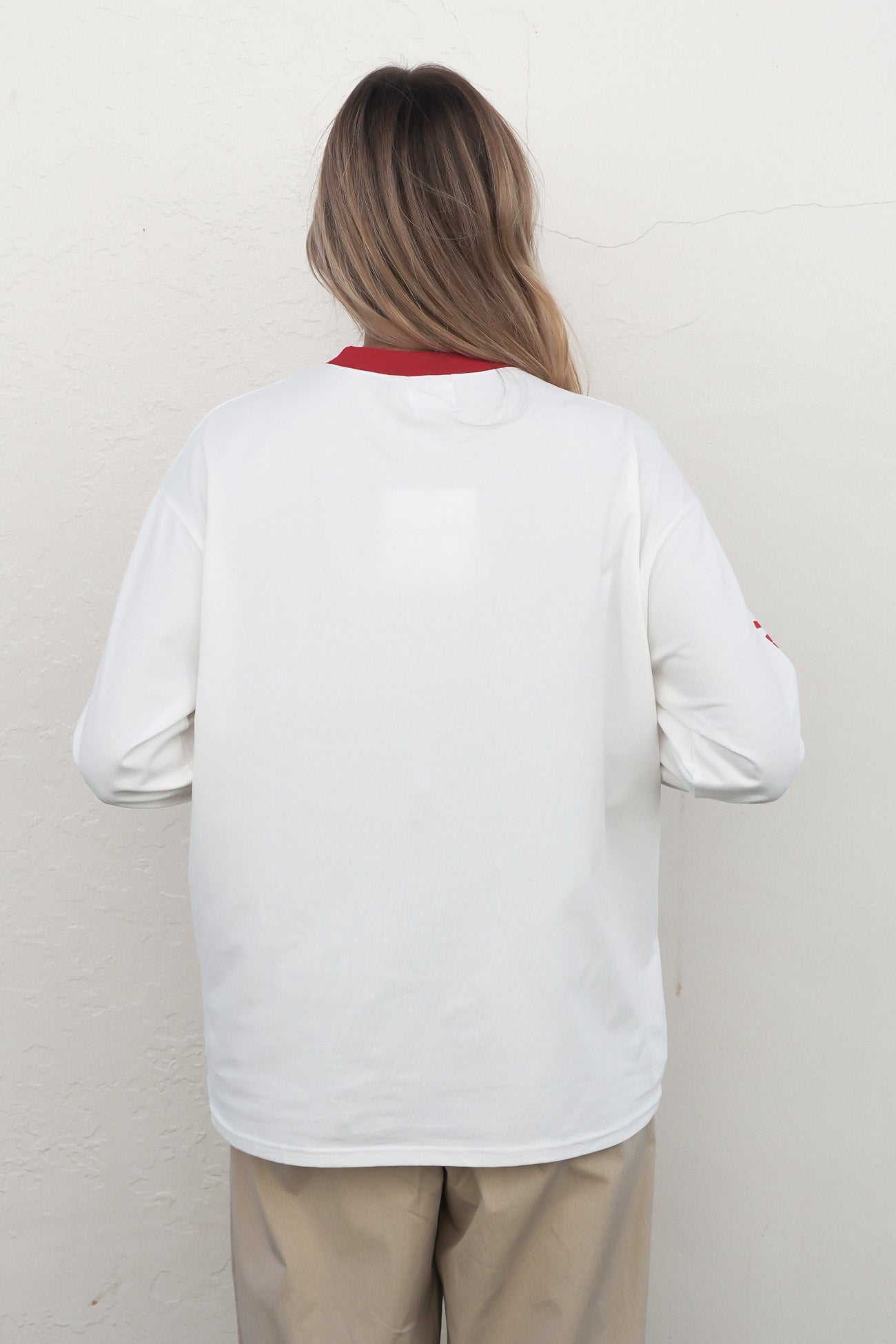Moto Long Sleeve Tee White