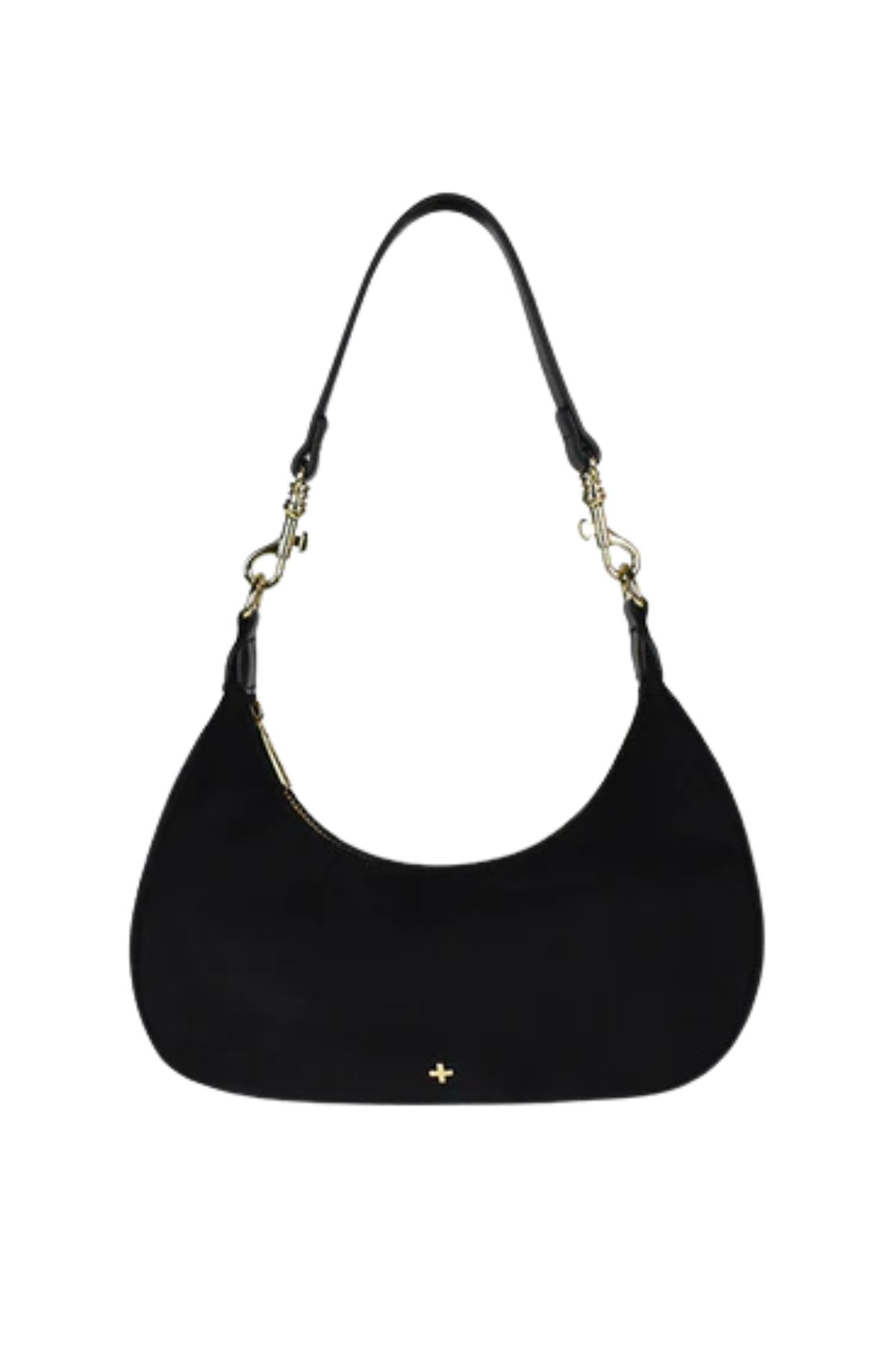 Munroe Bag Black Faux Suede Gold
