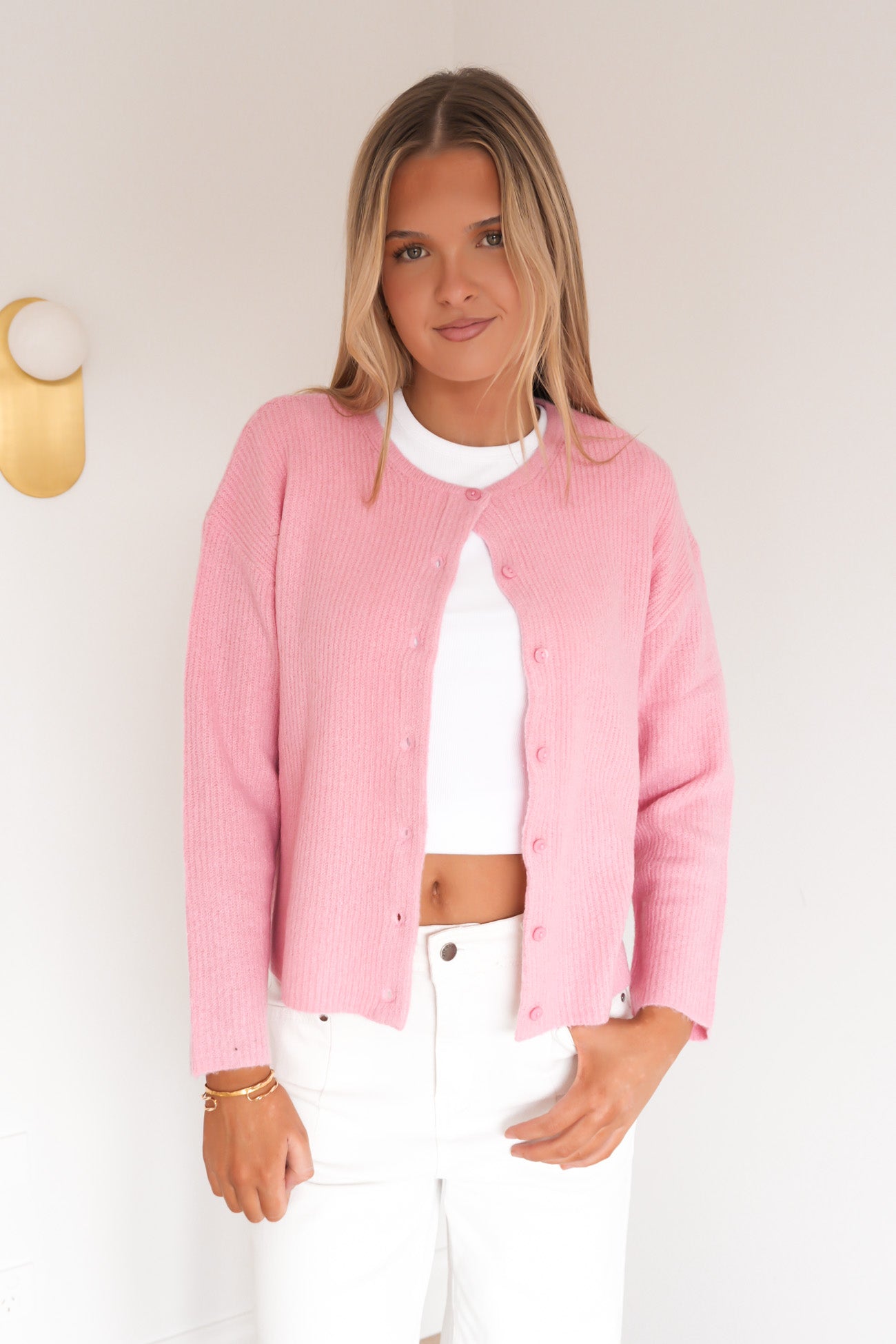 Murphy Knit Cardi Sea Pink