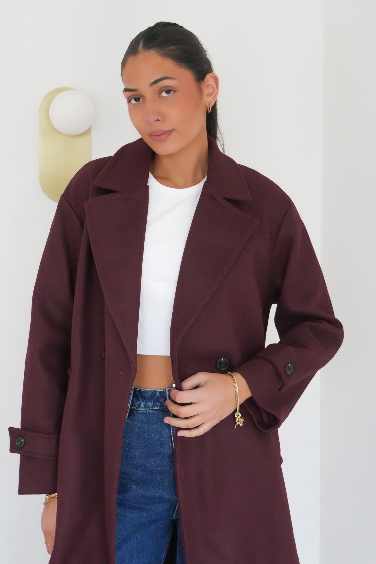 Naomi Coat Wine