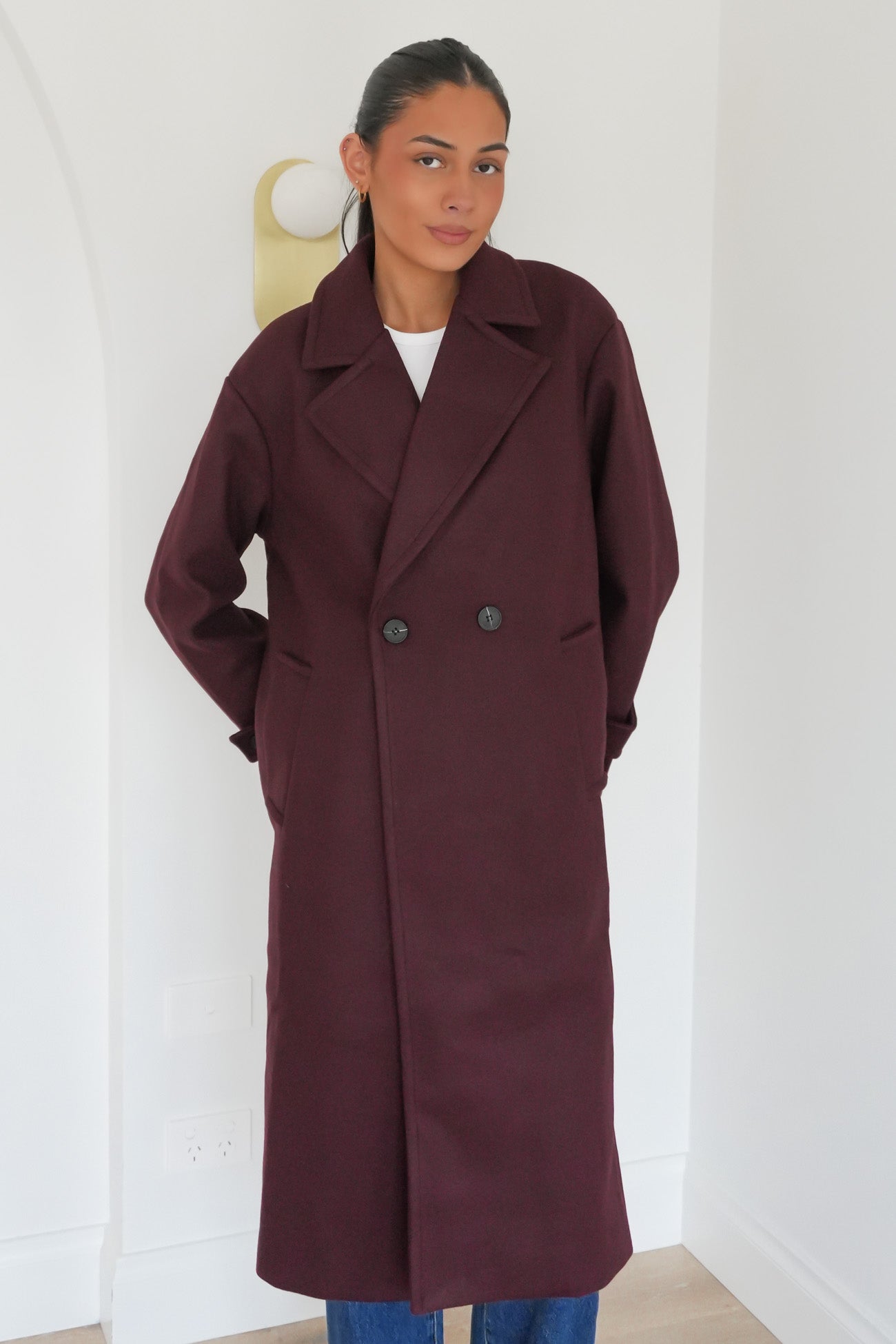 Naomi Coat Wine