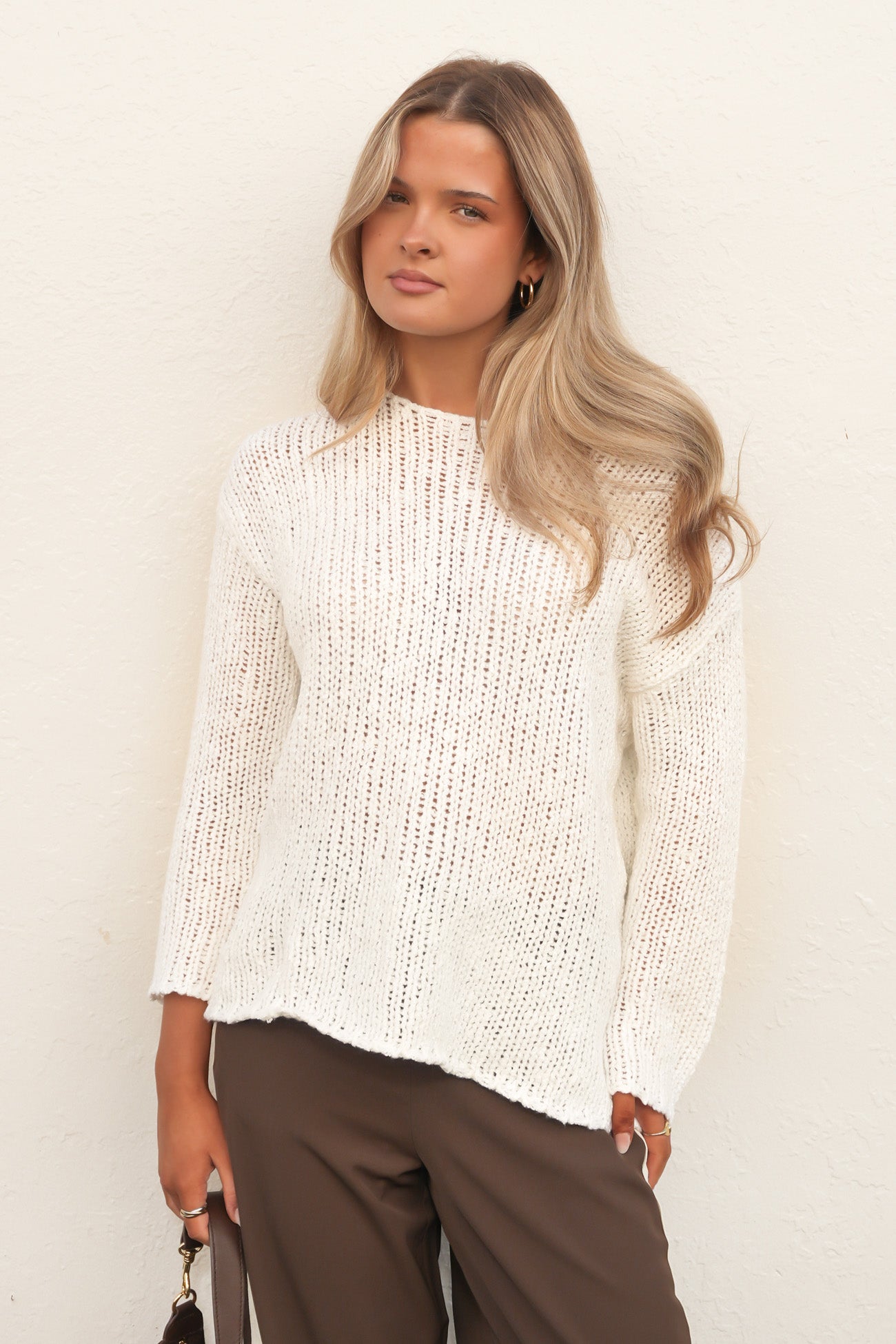 Narelle Knit Jumper White