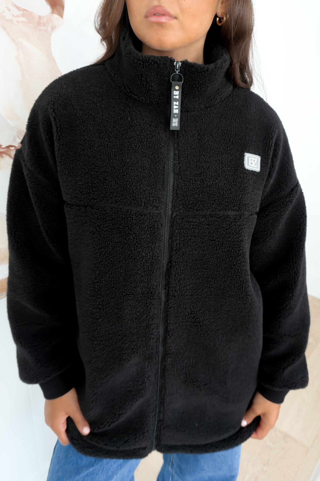 Nate Teddy Jacket Black