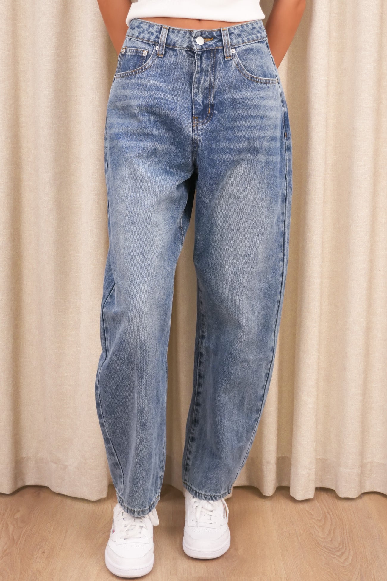 Nateeka Barrel Jean Blue