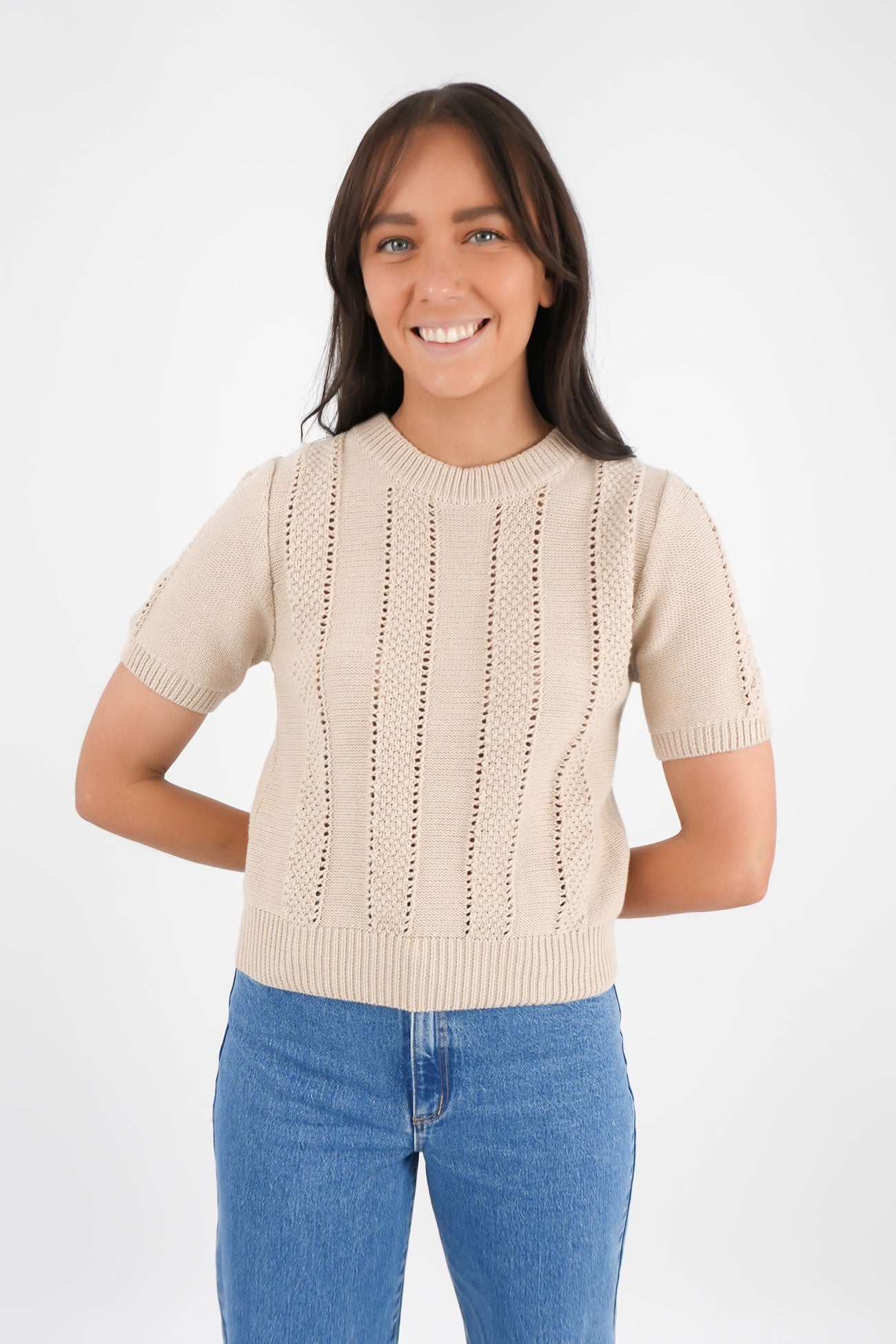 Nathan Knit Top Beige
