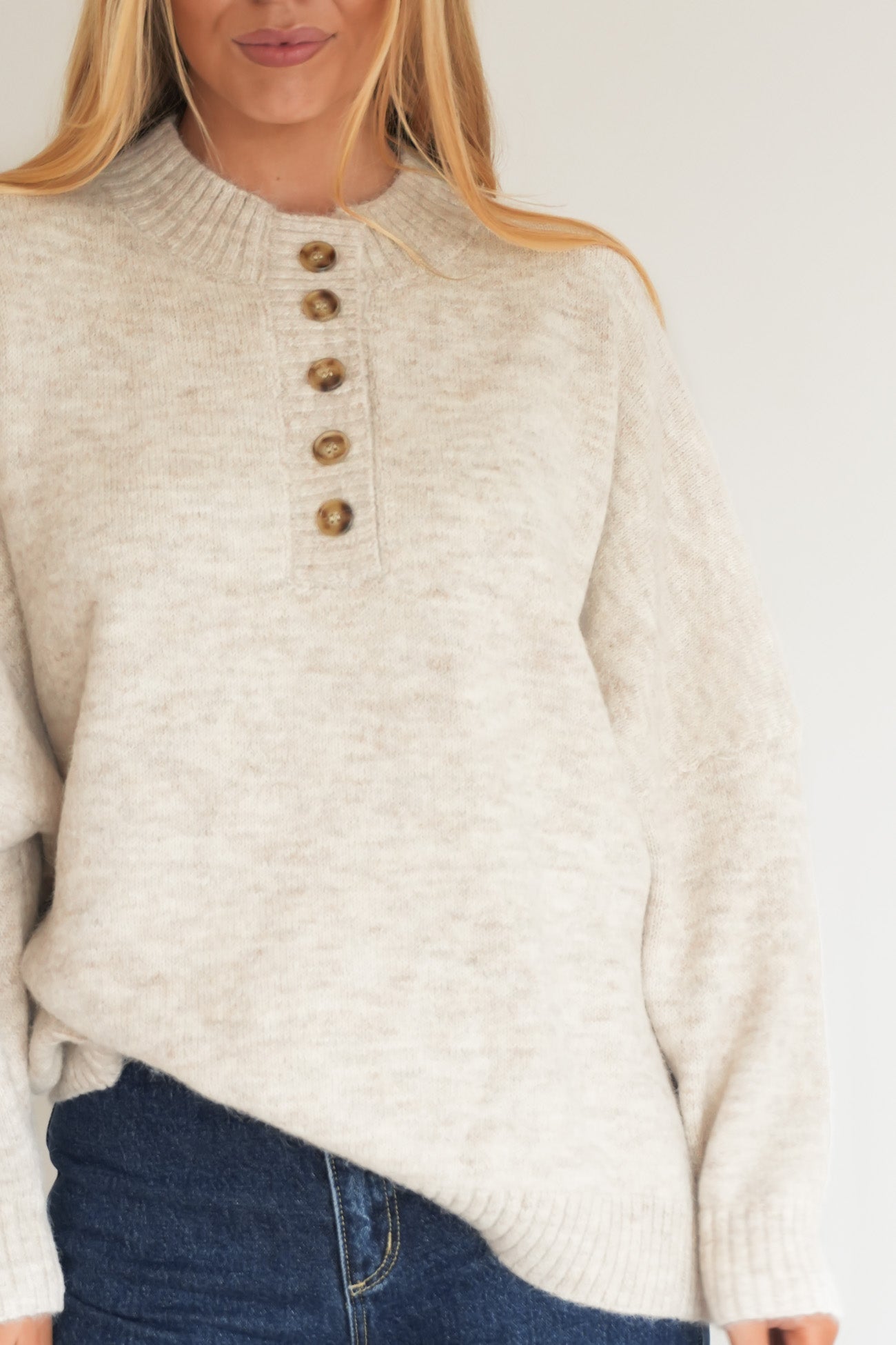 Ned Knit Jumper Oatmeal