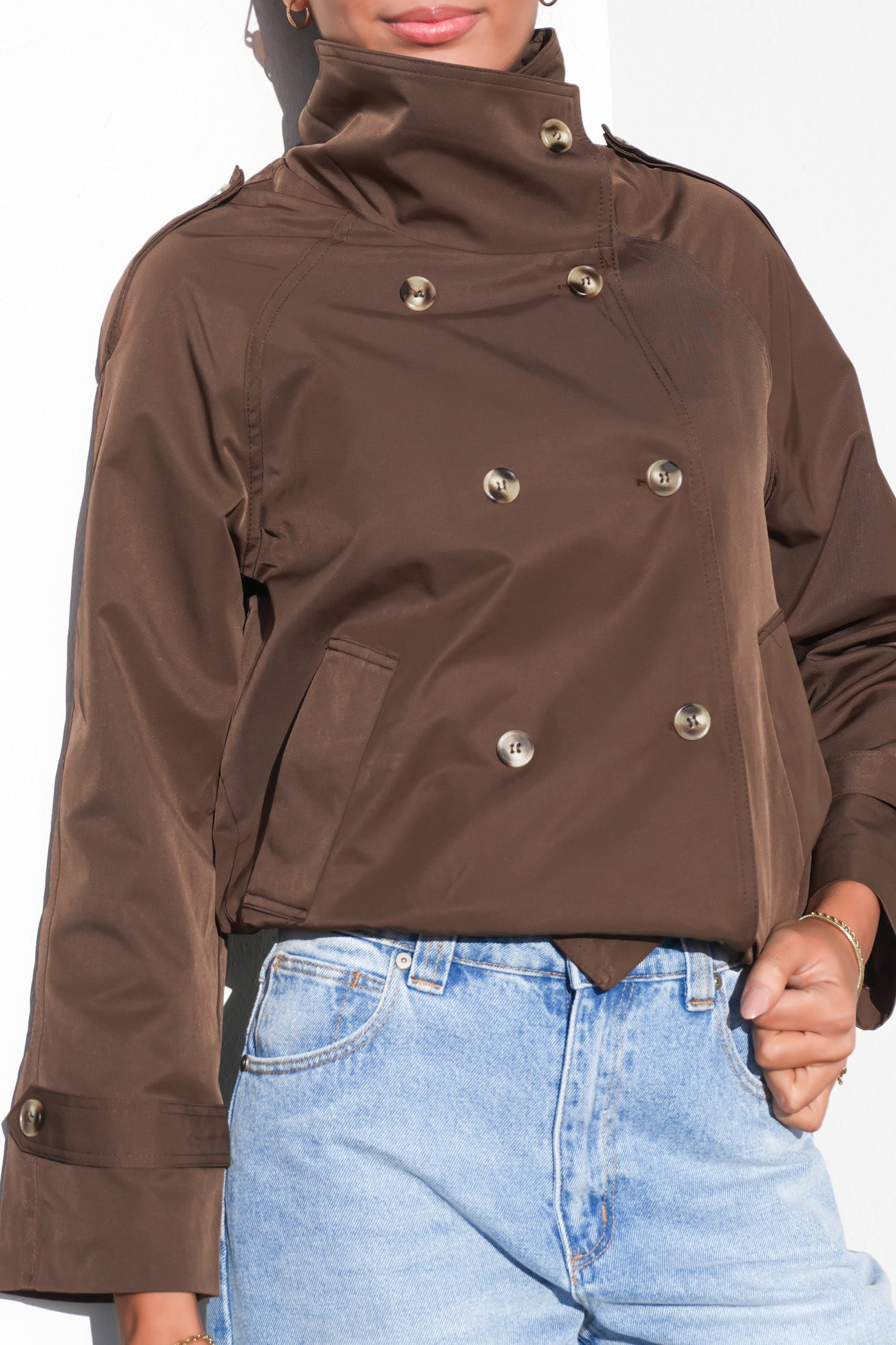 Niamh Funnel Jacket Chocolate