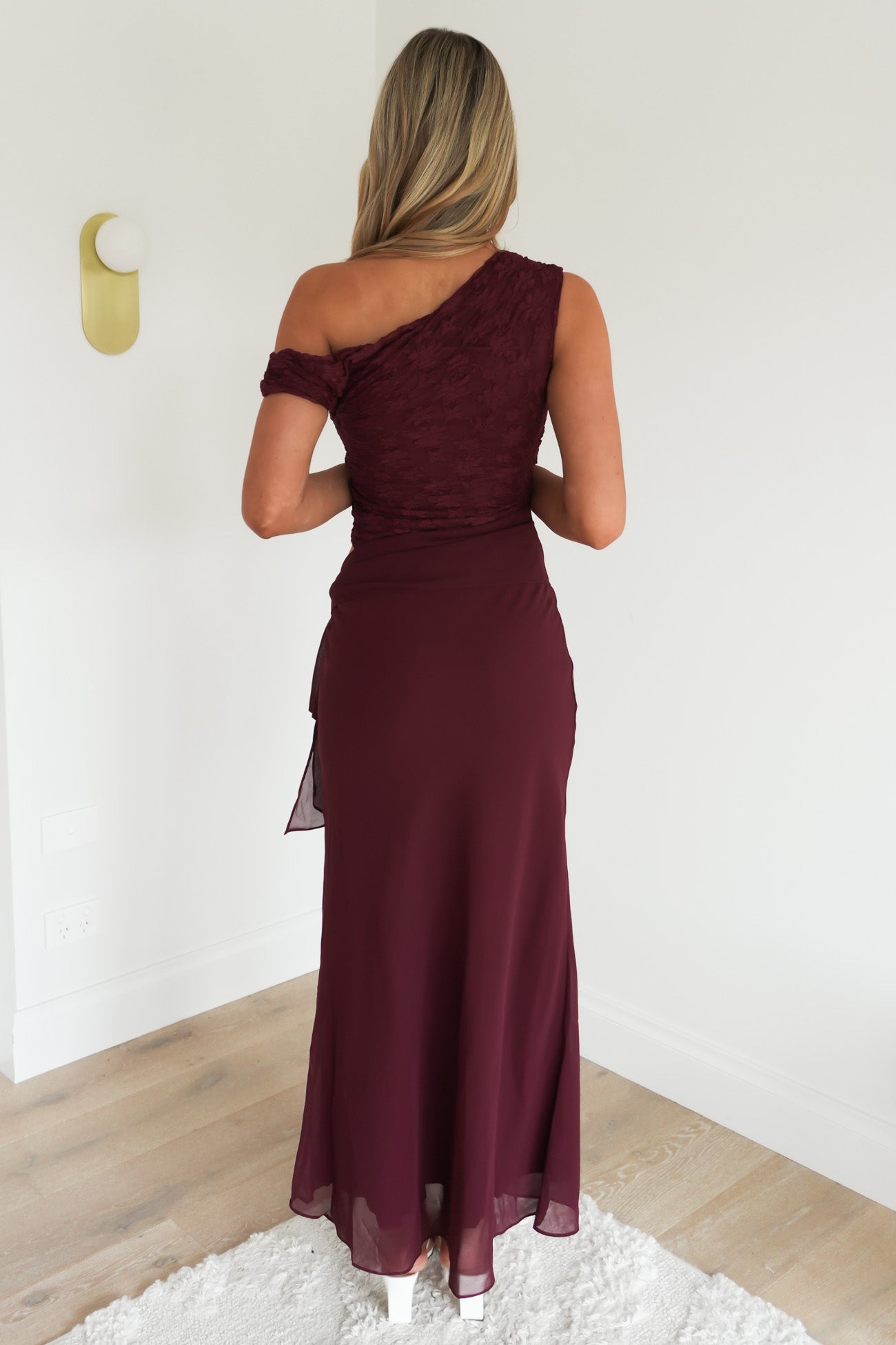 Nicola Lace Maxi Dress Wine