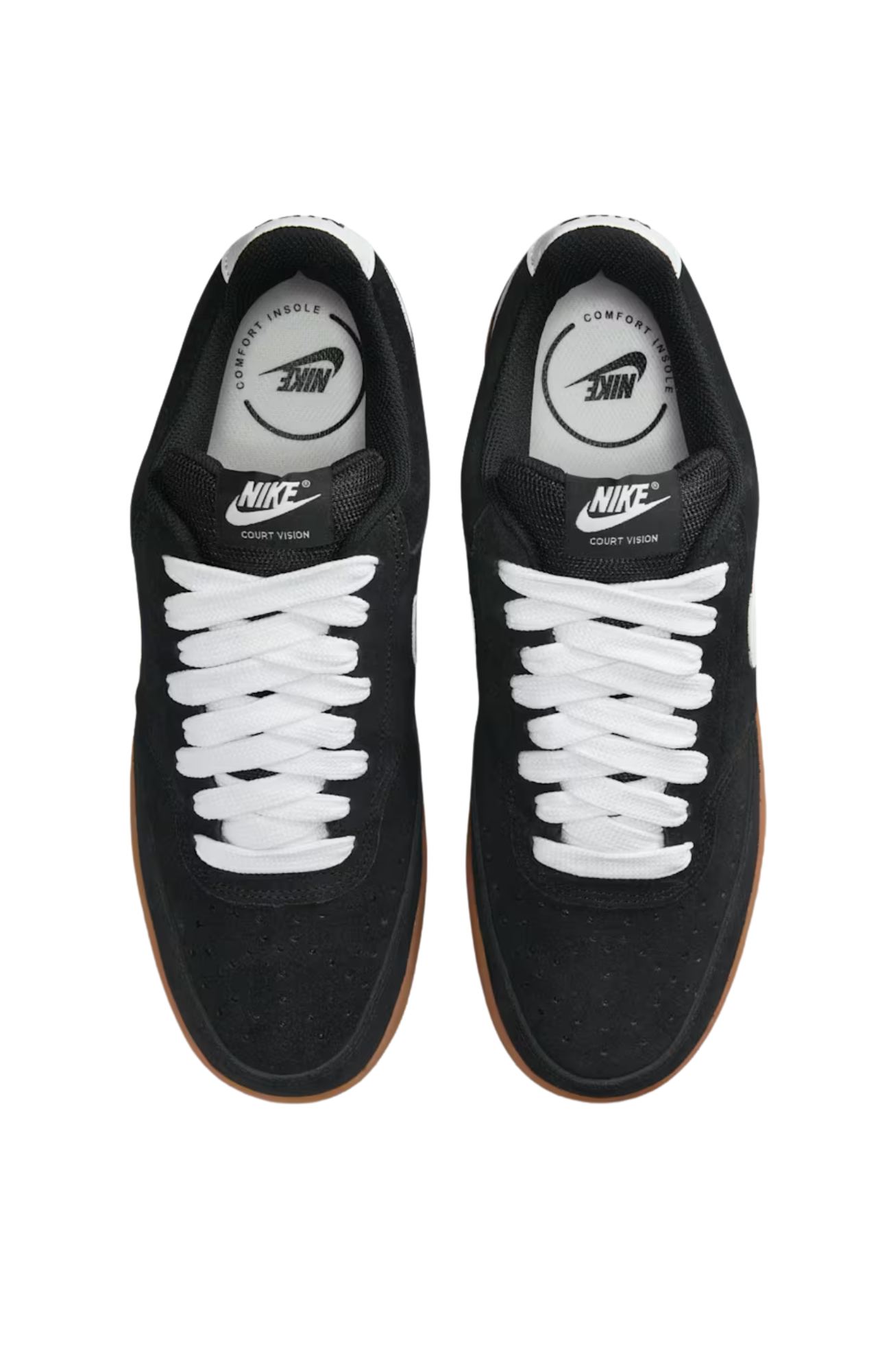 Nike Court Vision Low FL Black White Gum Med Brown