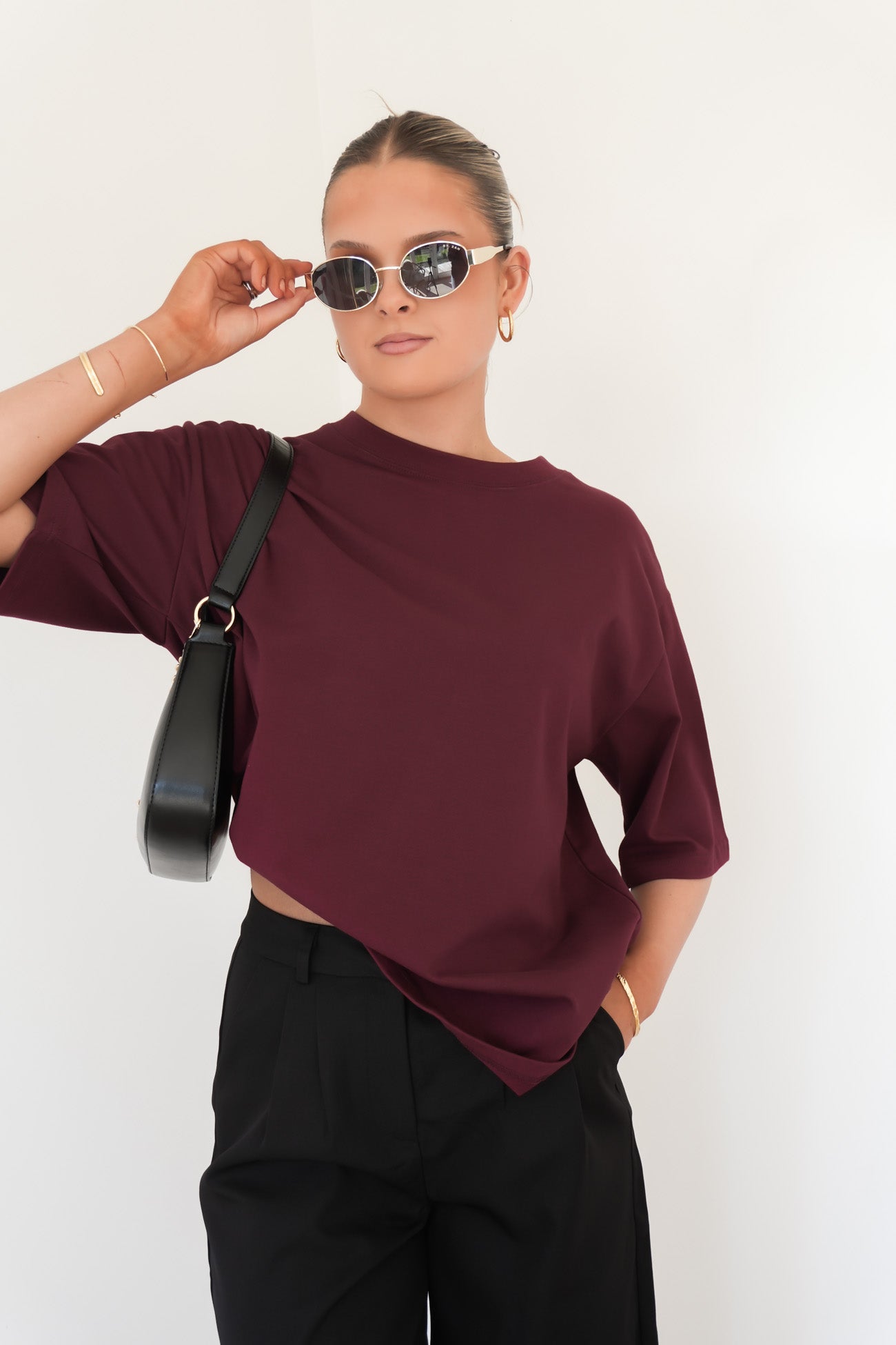 Noah Oversized Tee Cherry