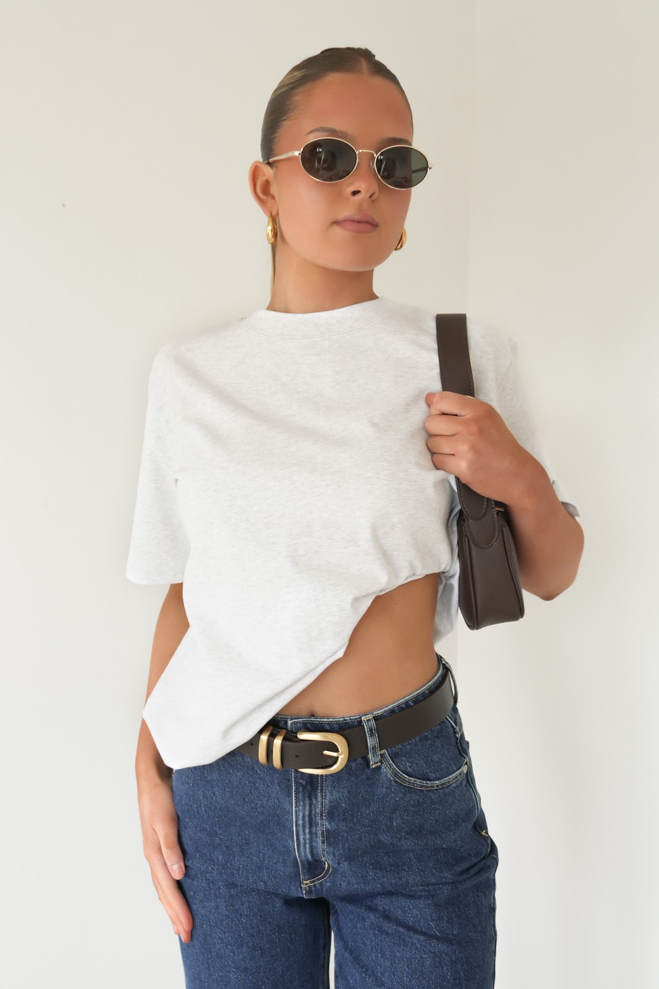 Noah Oversized Tee Snow Marle