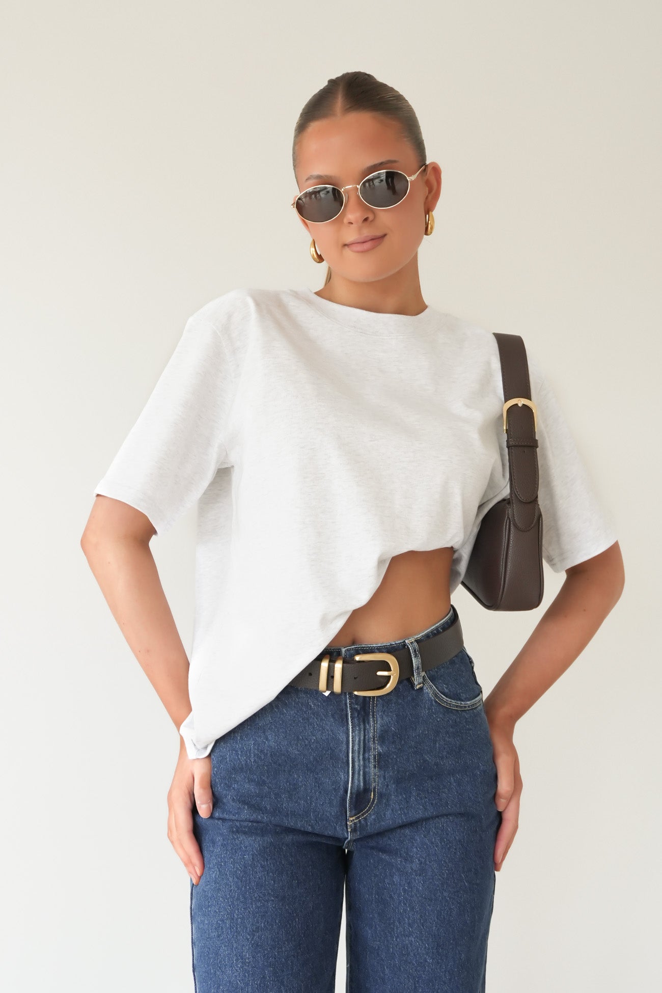 Noah Oversized Tee Snow Marle