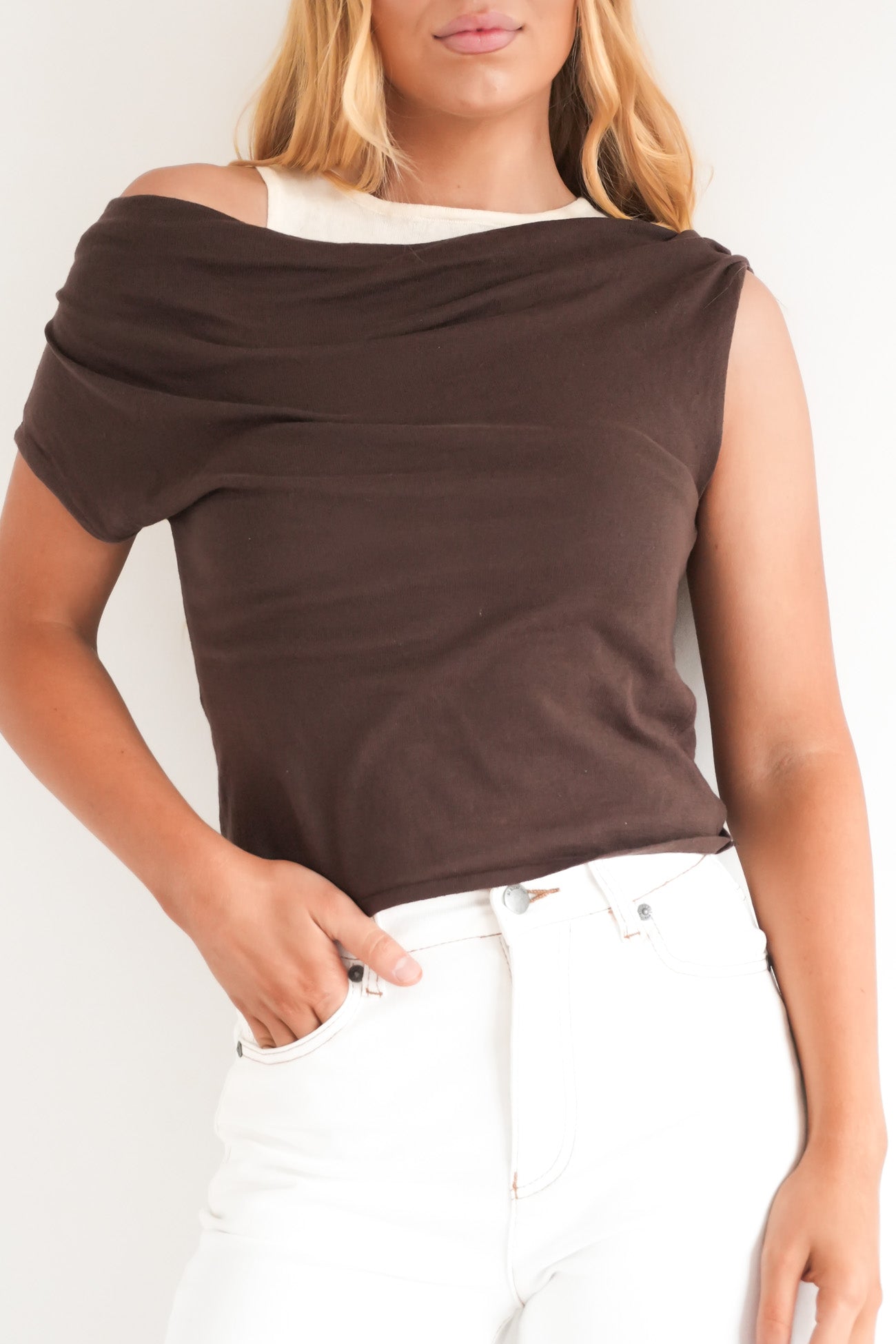 Nora Knit Top Chocolate