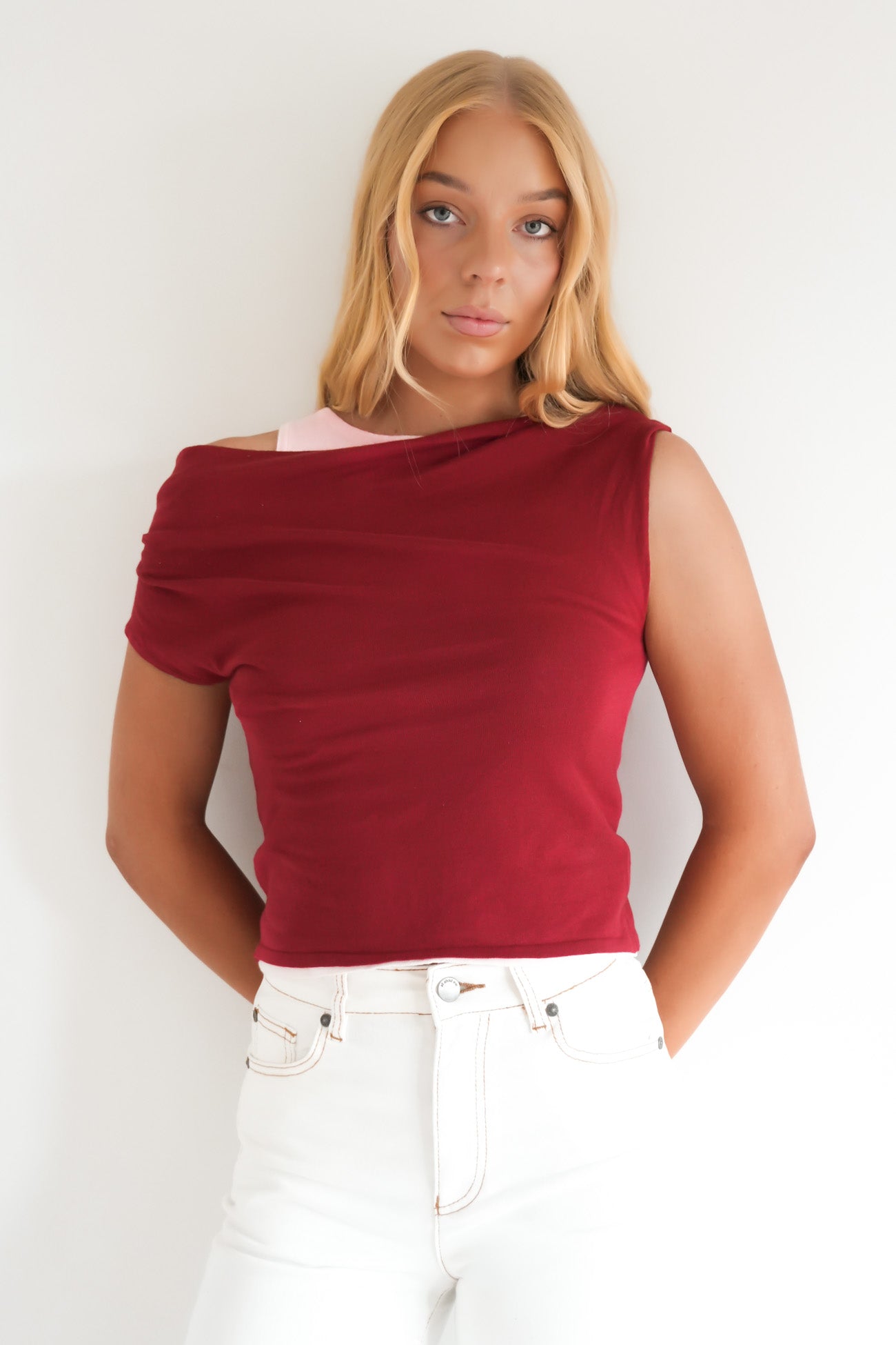 Nora Knit Top Red