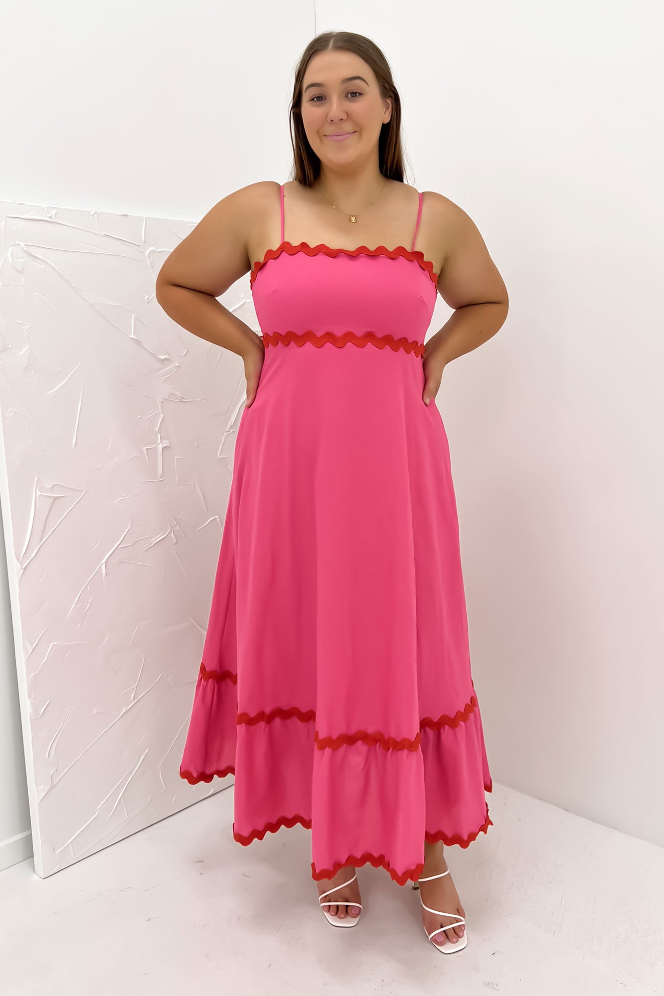 Norah Maxi Dress Hot Pink