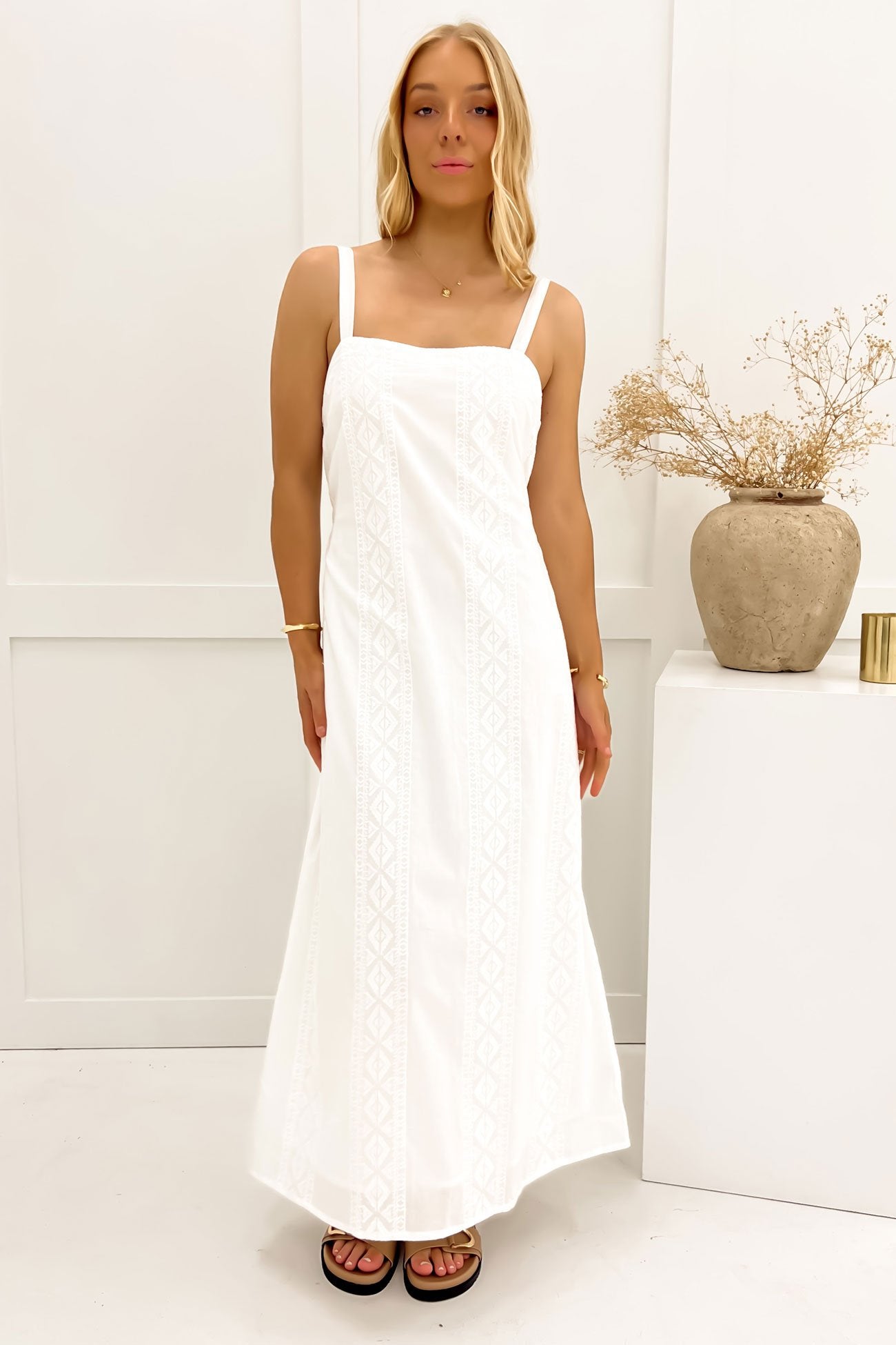 Nova Maxi Dress White