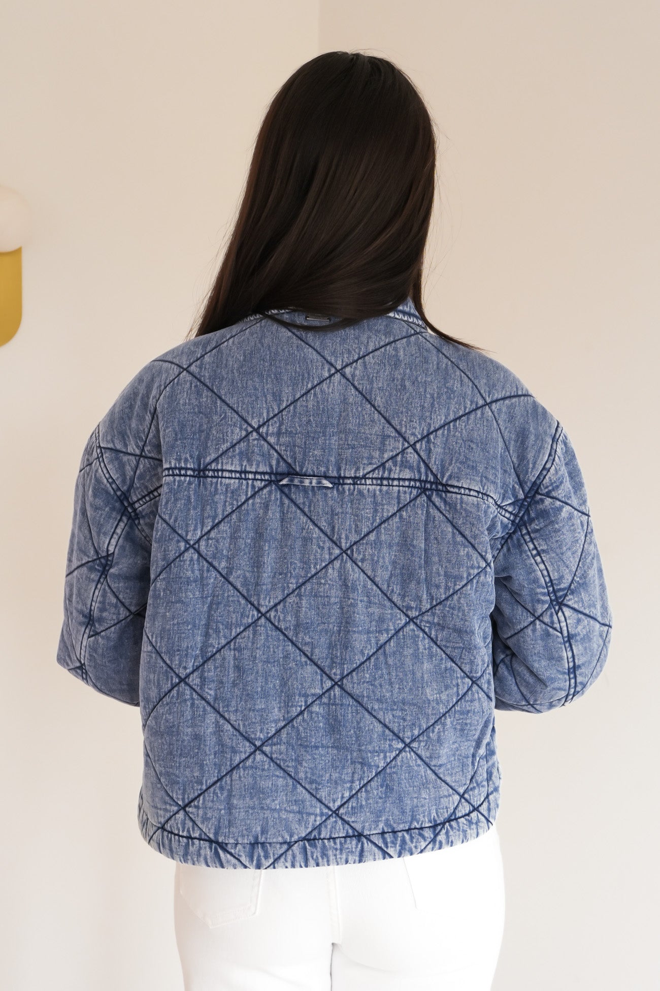 OC Ramps Quilted Jacket Worn Light Blue